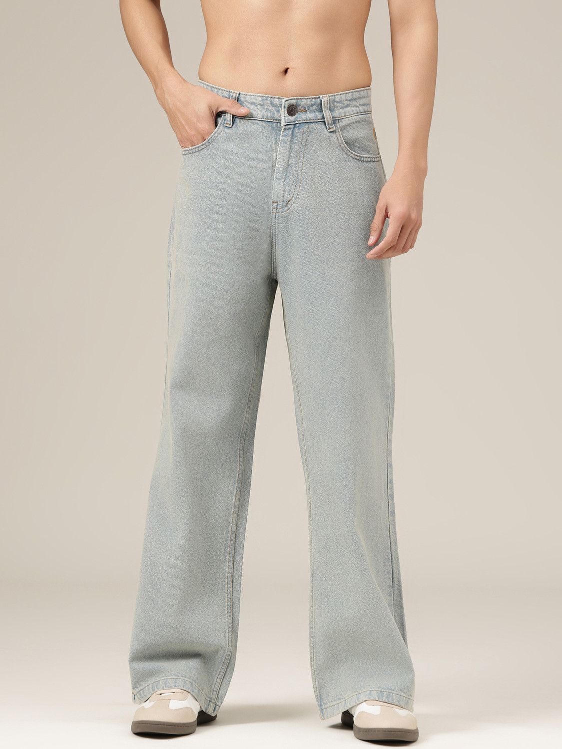 DENNISON Loose Fit Men Light Blue Jeans - Image 6
