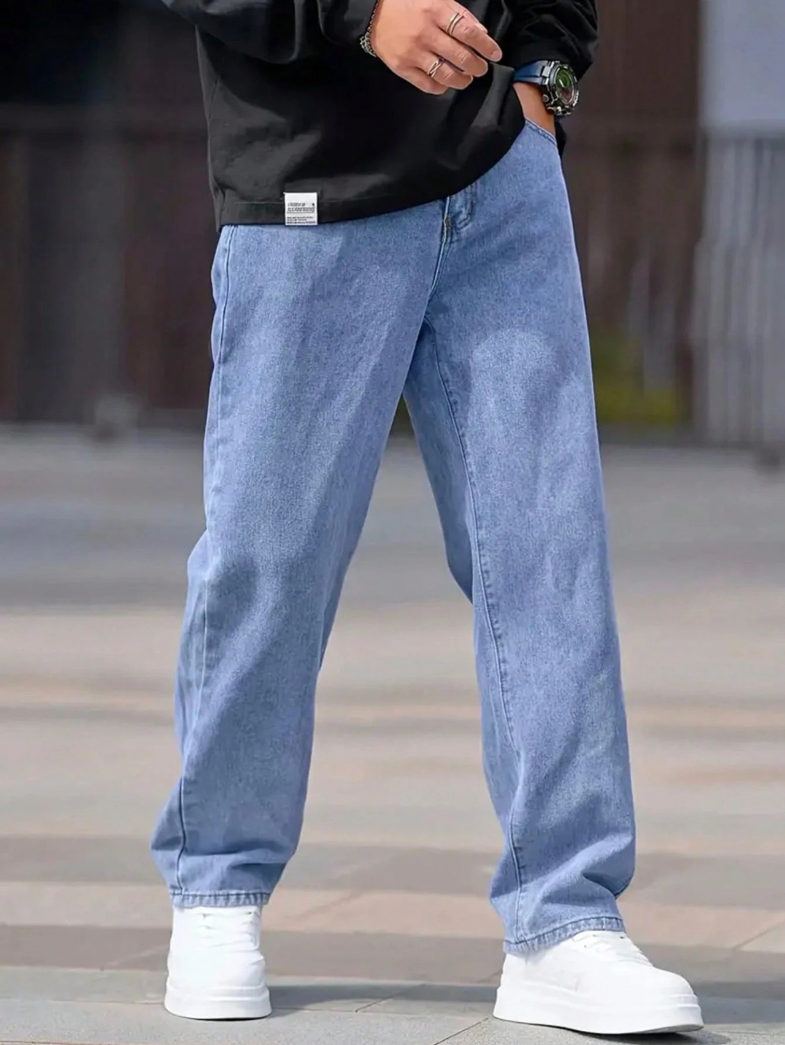 KD KRSNA OF DENIM Straight Fit Men Light Blue Jeans - Image 6