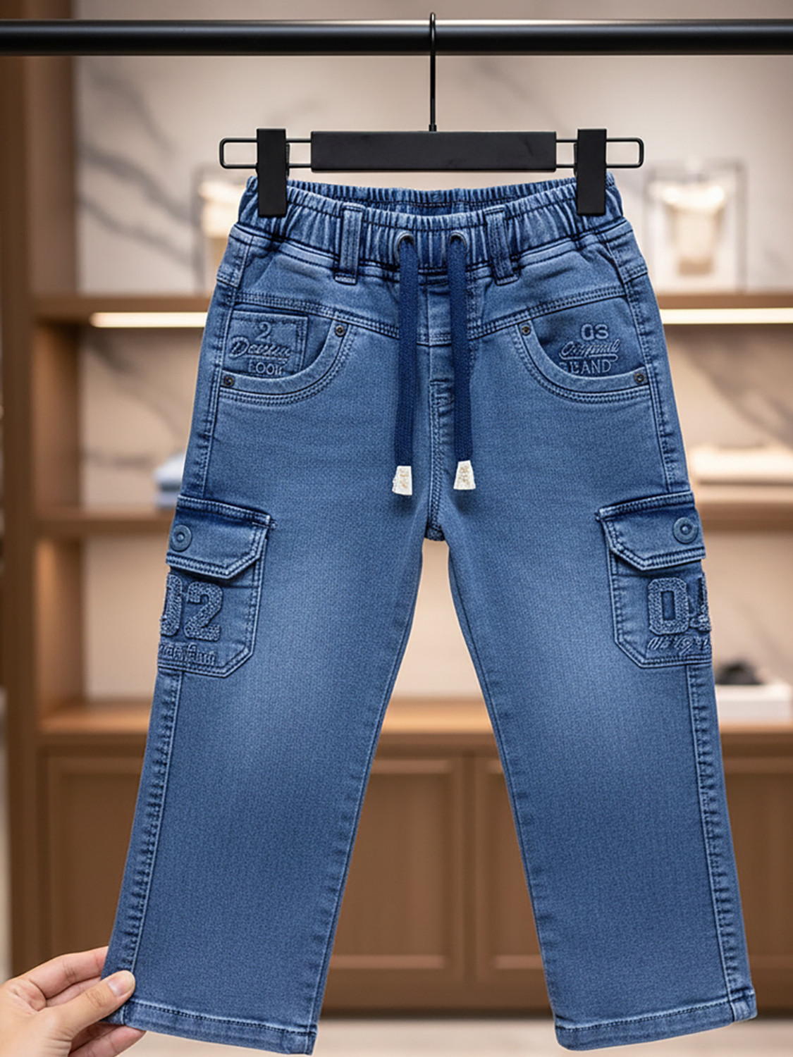 Image of NautiNati Boys Regular Mid Rise Blue Jeans