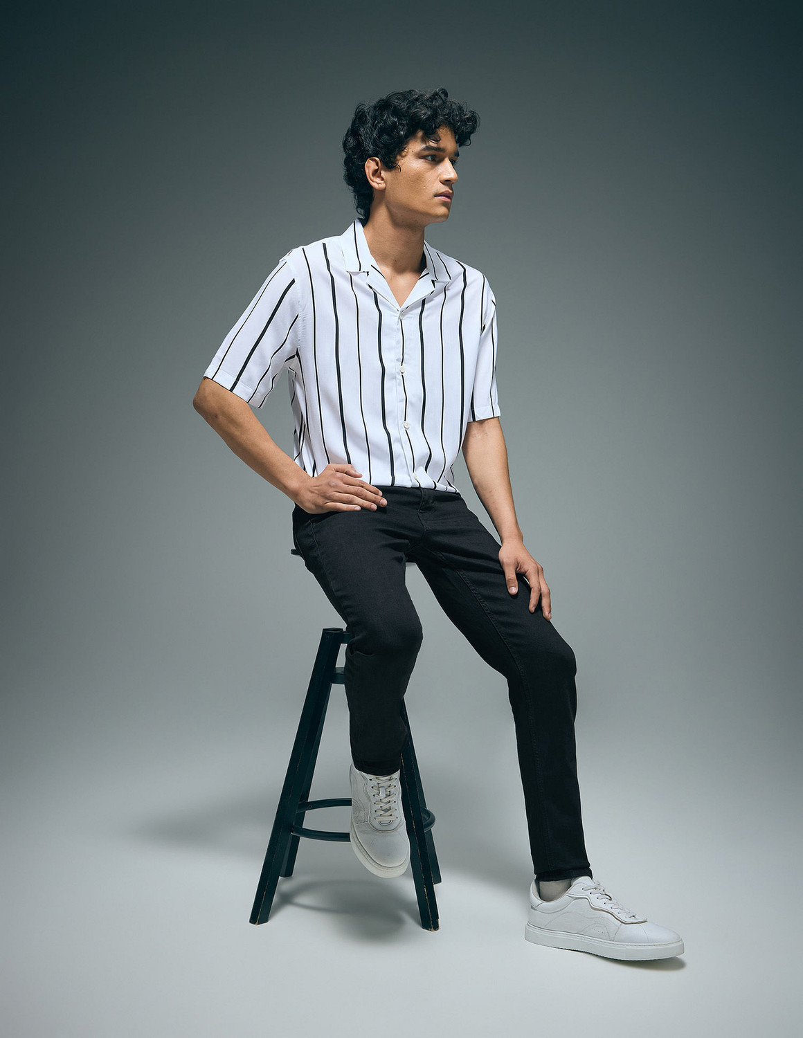 Image of FLYING MACHINE Men Super Skinny Mid Rise Black Jeans