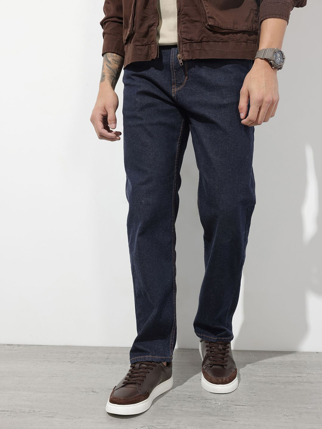 Image of Roadster Men Loose Fit Mid Rise Black Jeans