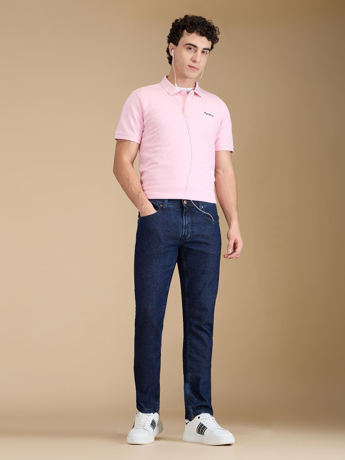 Image of Pepe Jeans Men Slim Low Rise Blue Jeans