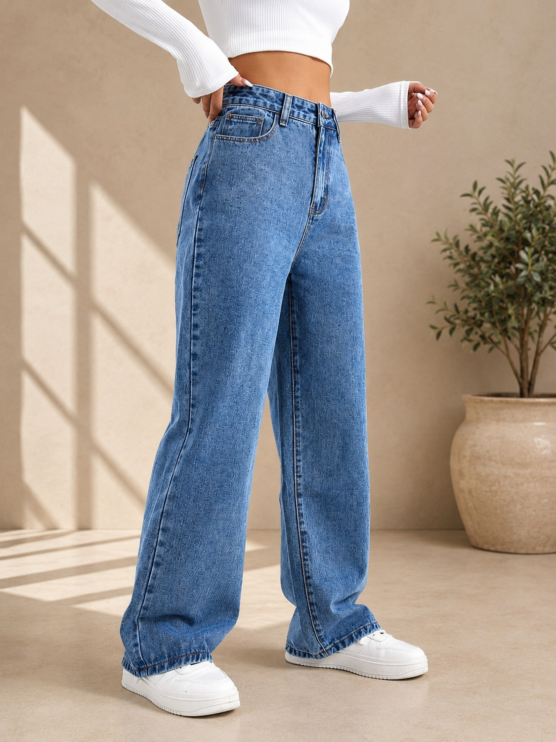 Image of Zuya Women Regular High Rise Blue Jeans