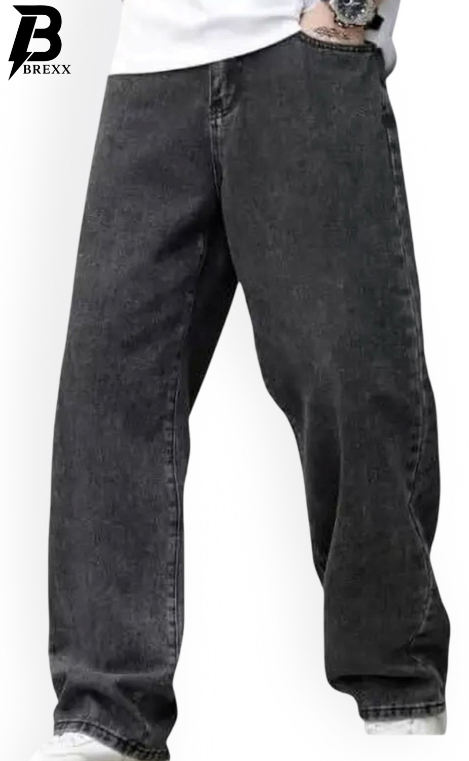 Image of Bene Kleed Men Loose Fit Mid Rise Blue Jeans