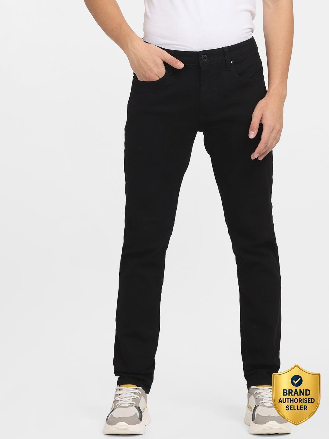 Image of JACK & JONES Men Slim Mid Rise Blue Jeans