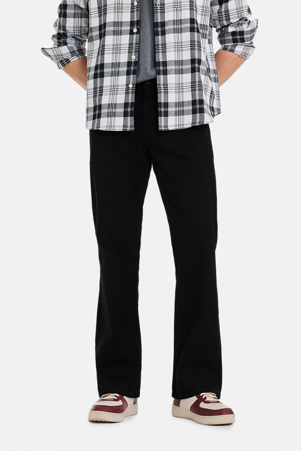 Image of Snitch Men Loose Fit Mid Rise Light Blue Jeans