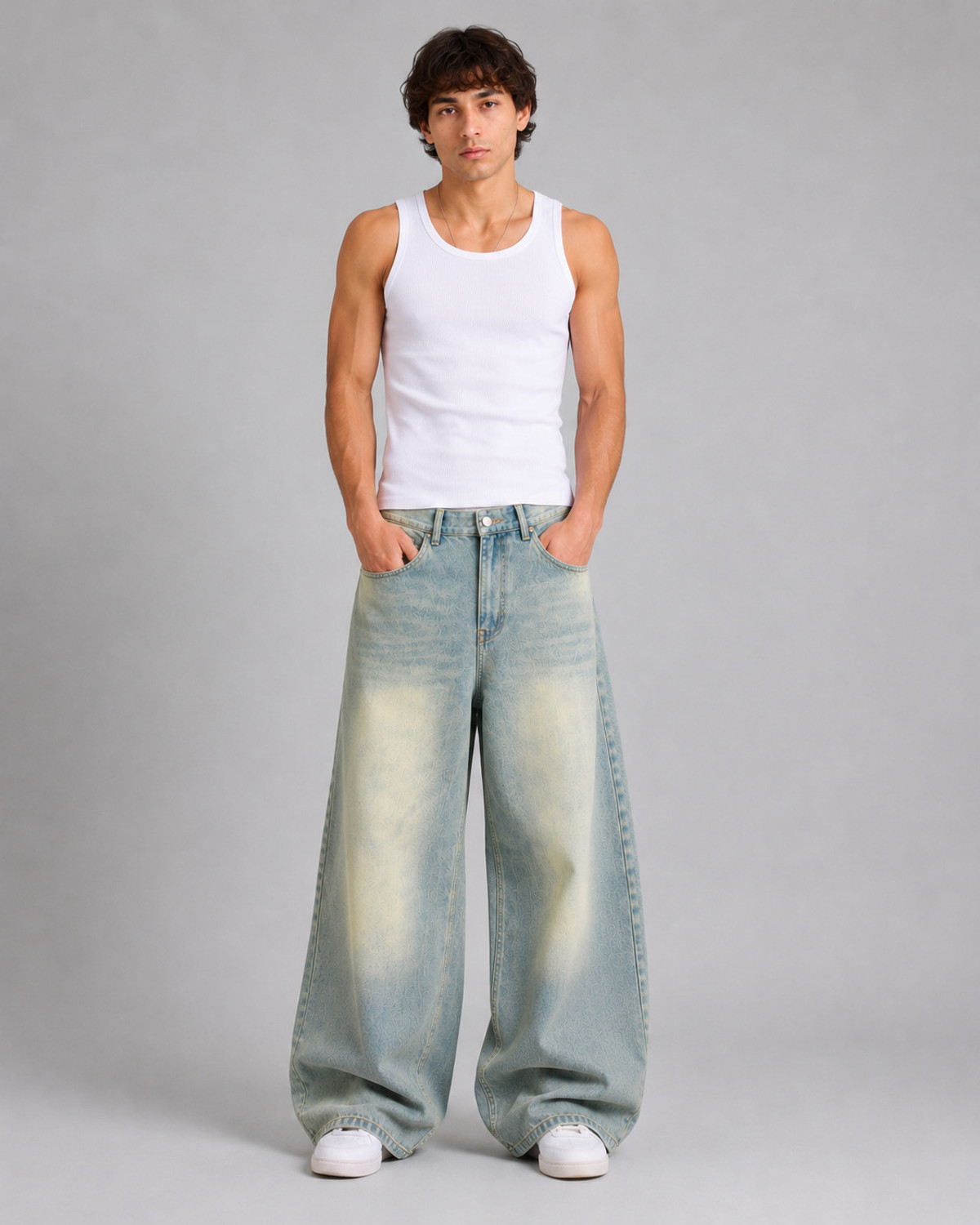 DAHZ Baggy Fit Men Blue Jeans - Image 5