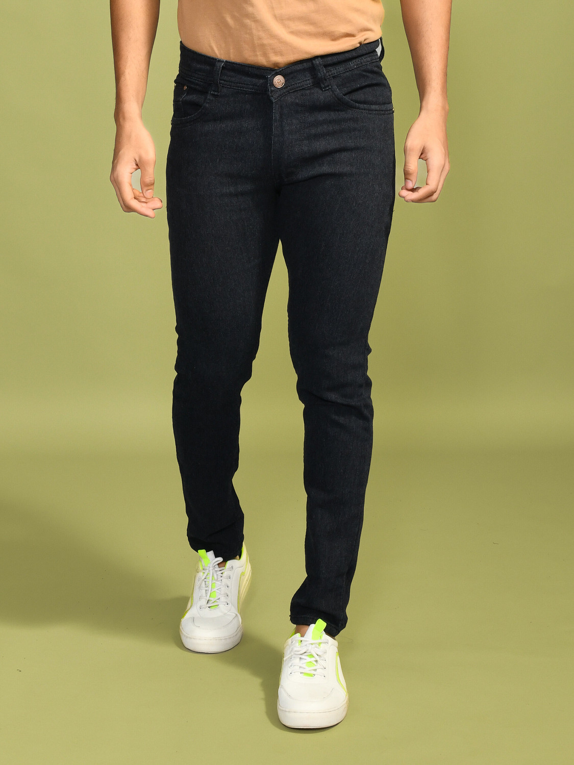 Image of EventJins Men Regular Mid Rise Black Jeans