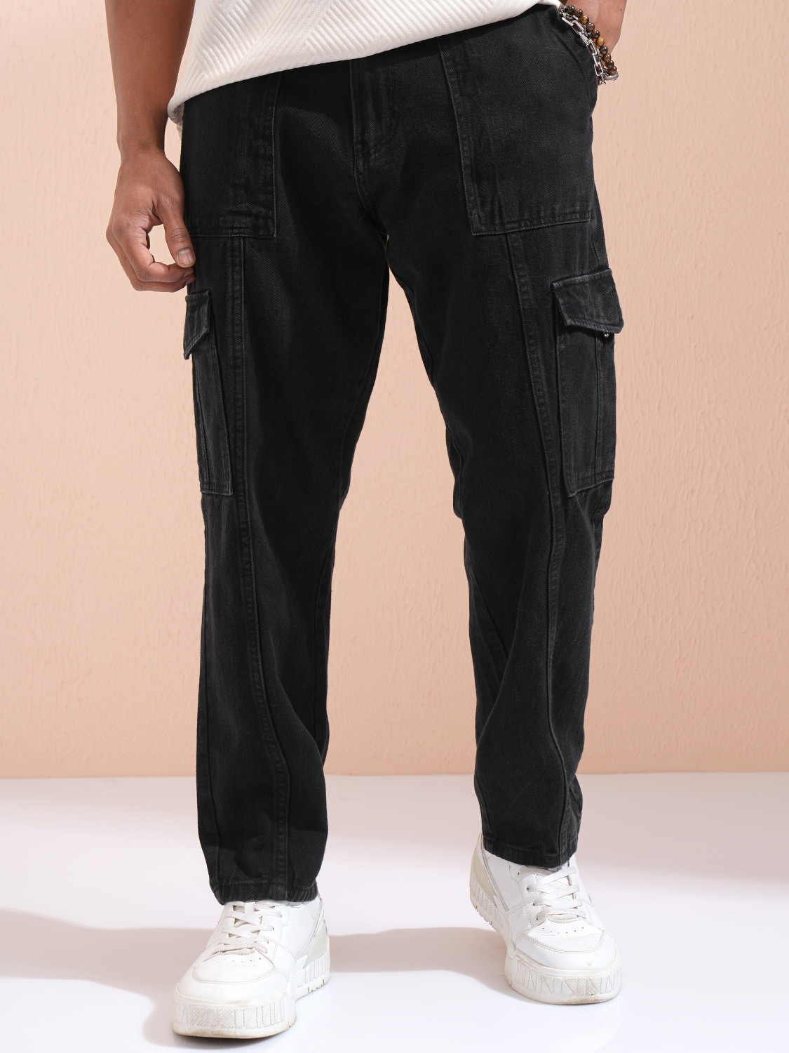 HIGHLANDER Tapered Fit Men Black Jeans - Image 6