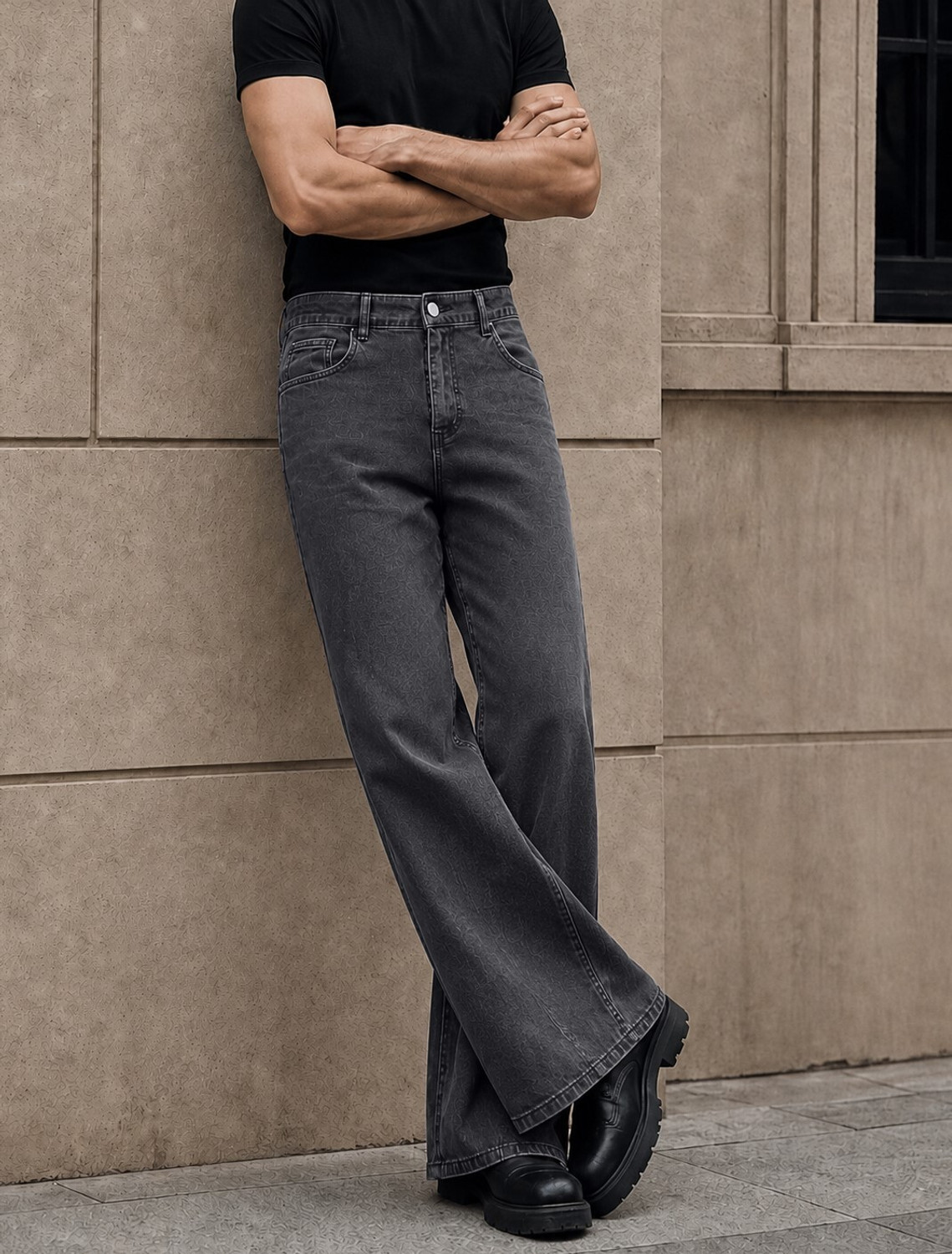 MOTREX Boot-Leg Men Dark Grey Jeans - Image 6