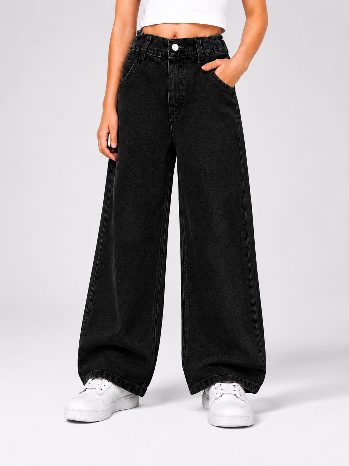 Image of Limcee Boys & Girls Slim Mid Rise Dark Blue Jeans
