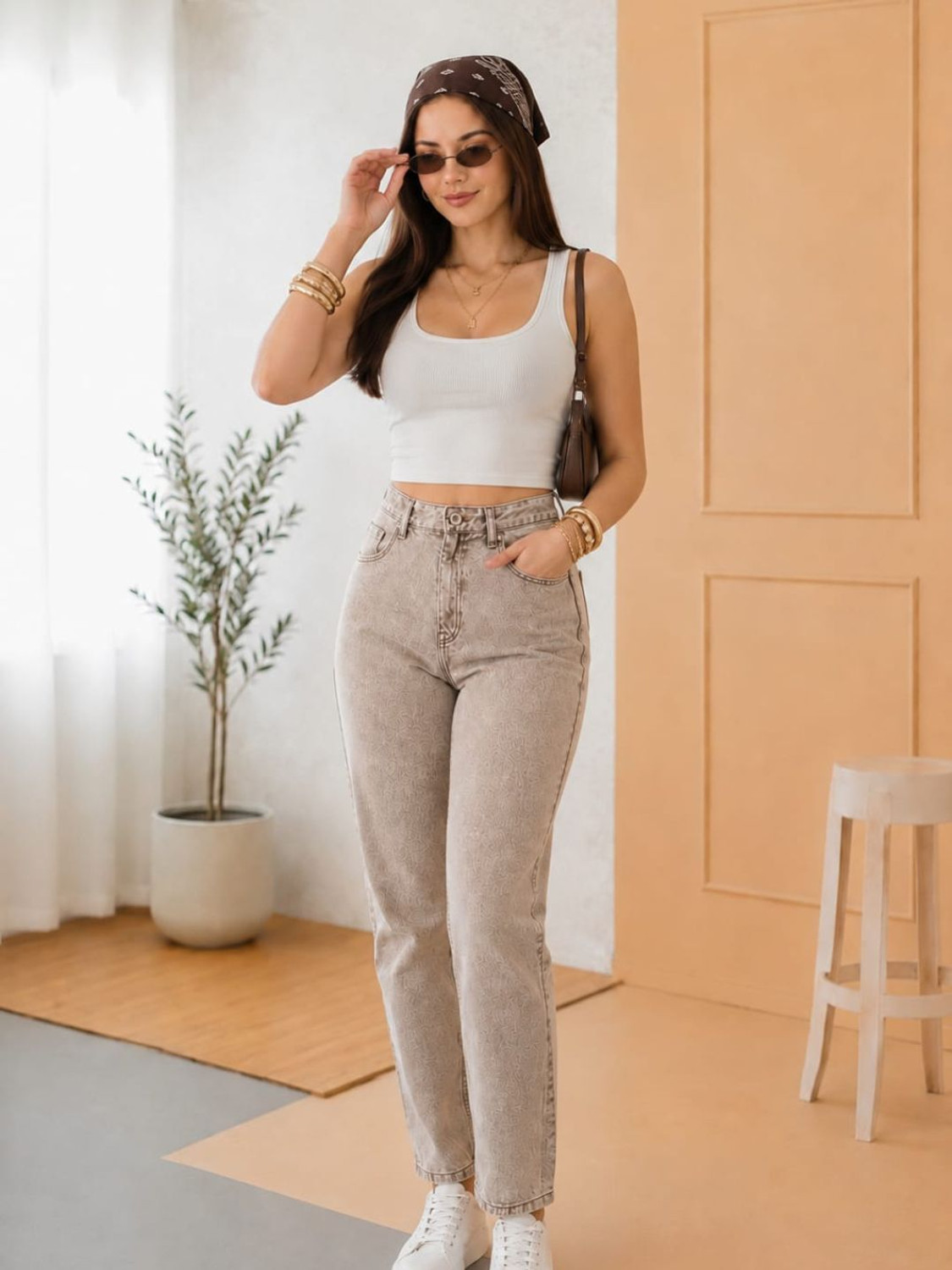 Image of FLYING MACHINE Women Straight Fit High Rise Blue Jeans