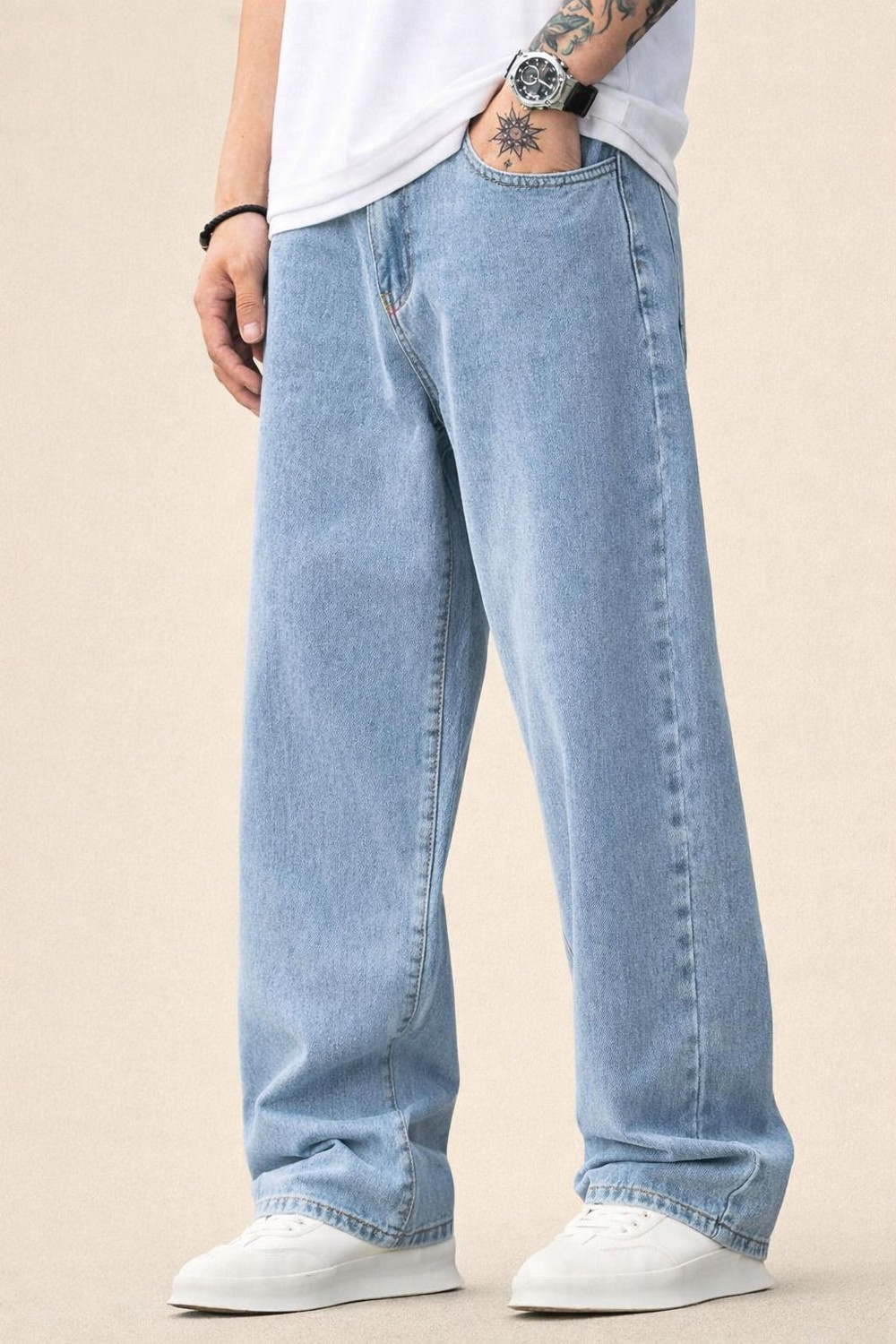 HANGERHOOD Men Blue Jeans - Image 1
