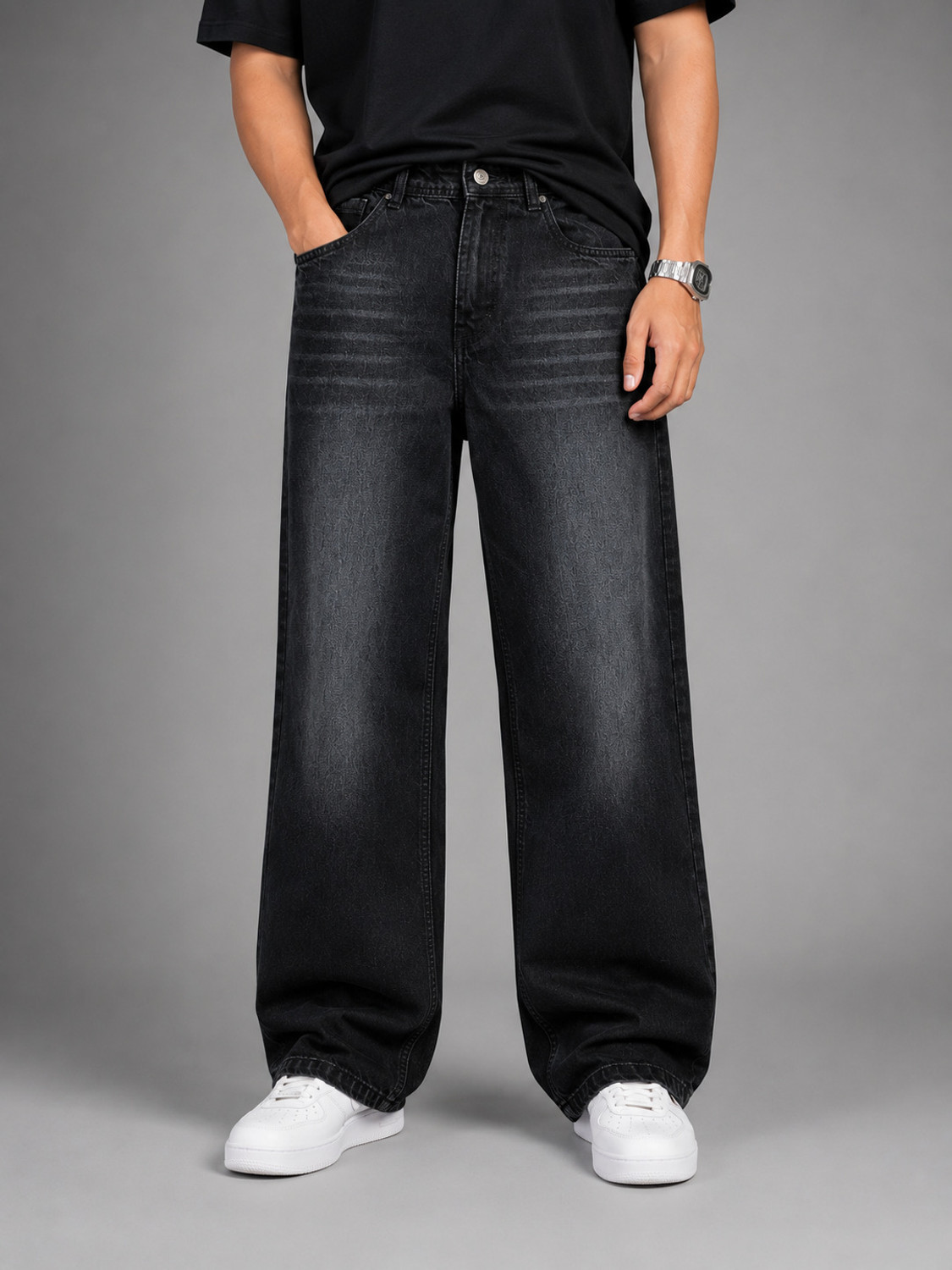 Image of R.Code by The Roadster Life Co. Men Straight Fit Mid Rise Beige Jeans
