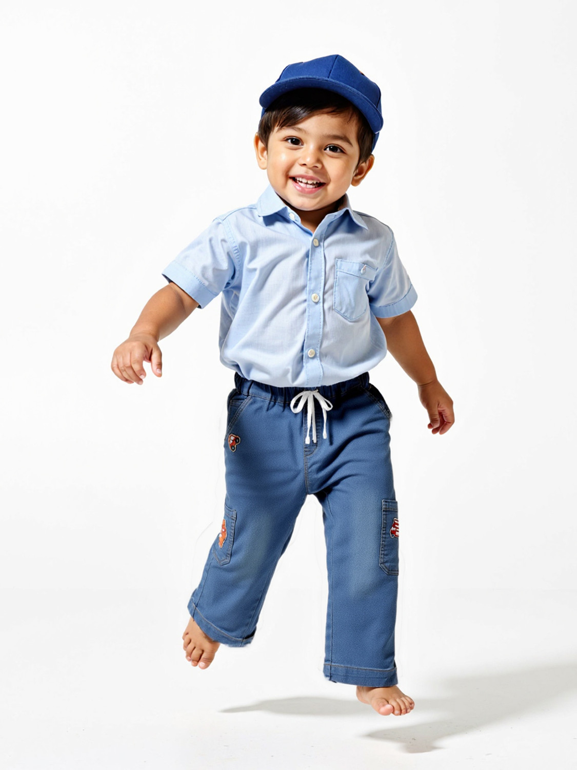 Image of NautiNati Boys Regular Mid Rise Blue Jeans