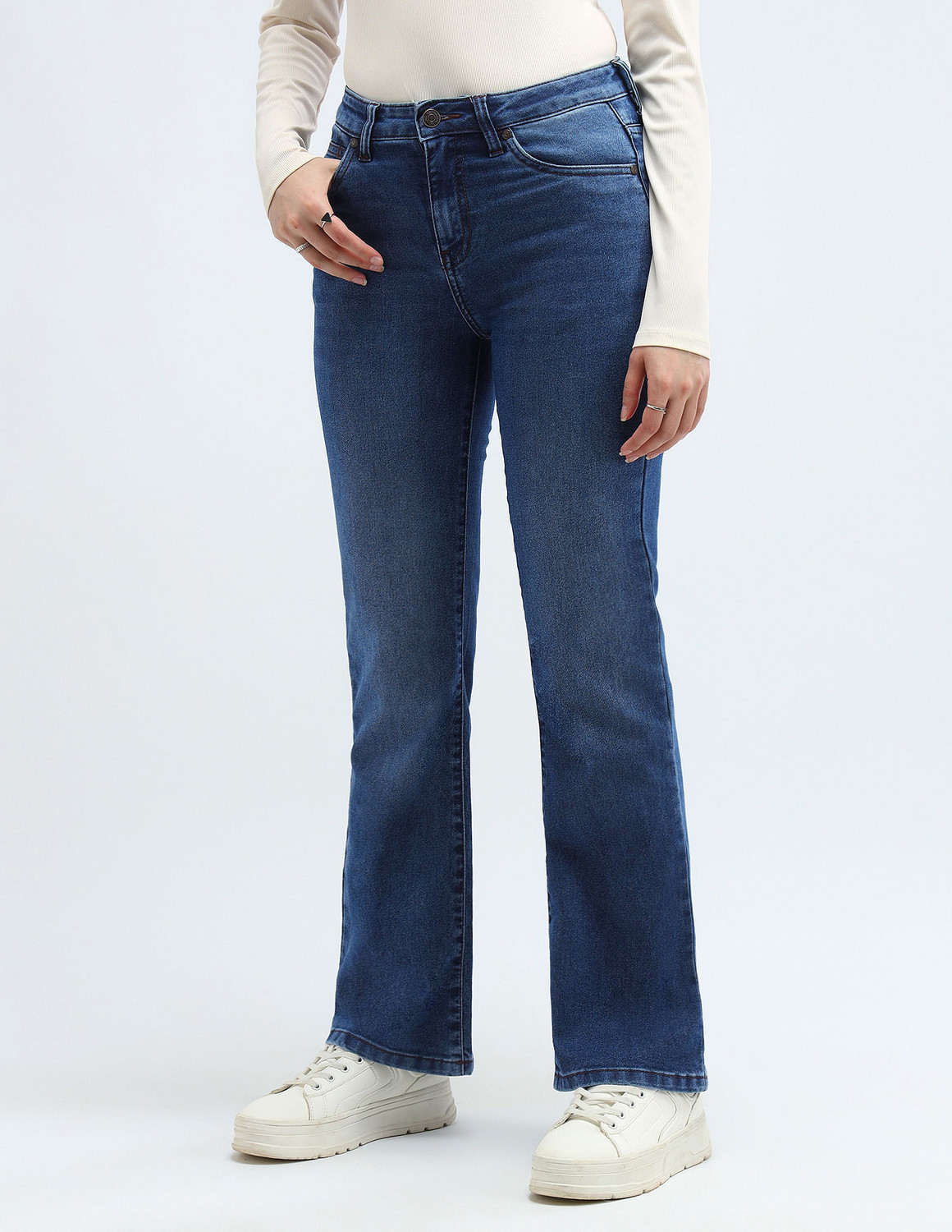 Image of LEVI'S Women Boot-Leg High Rise Blue Jeans