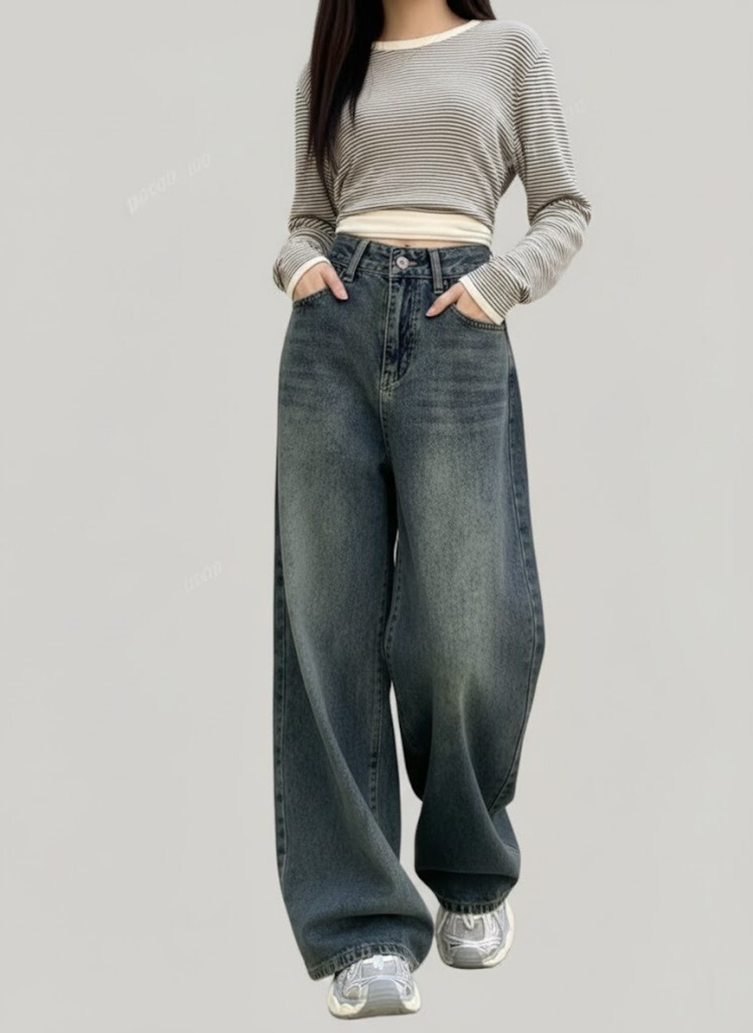 Zuya Loose Fit Women Blue Jeans - Image 6