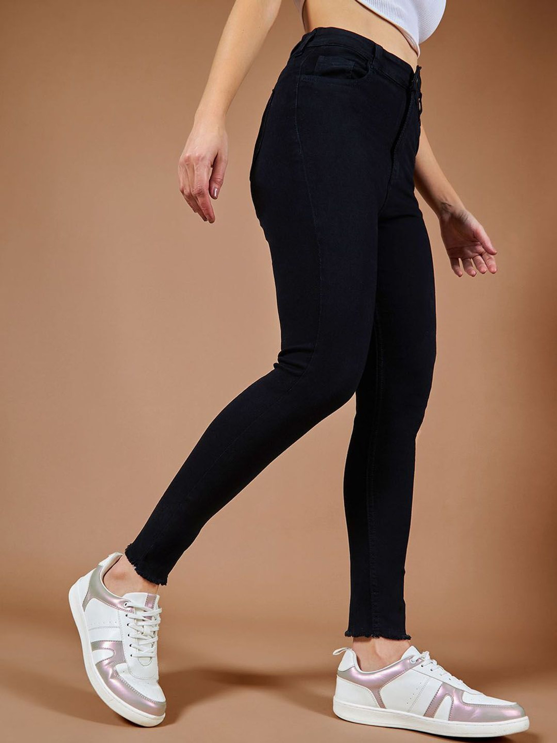 Image of VERO MODA Women Skinny Mid Rise Blue Jeans