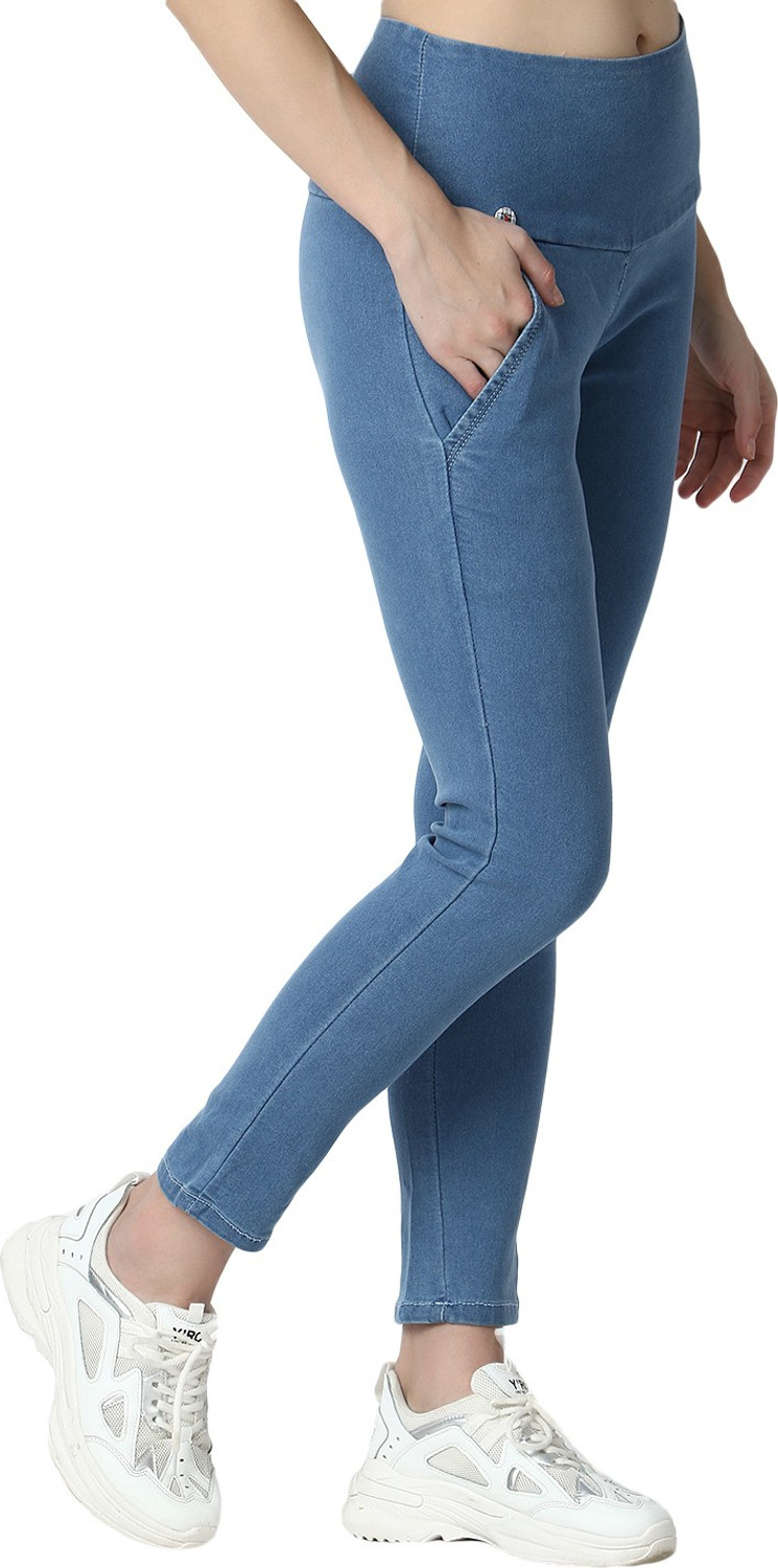 Image of 3BUTTERFLIES Blue Jegging (Solid)
