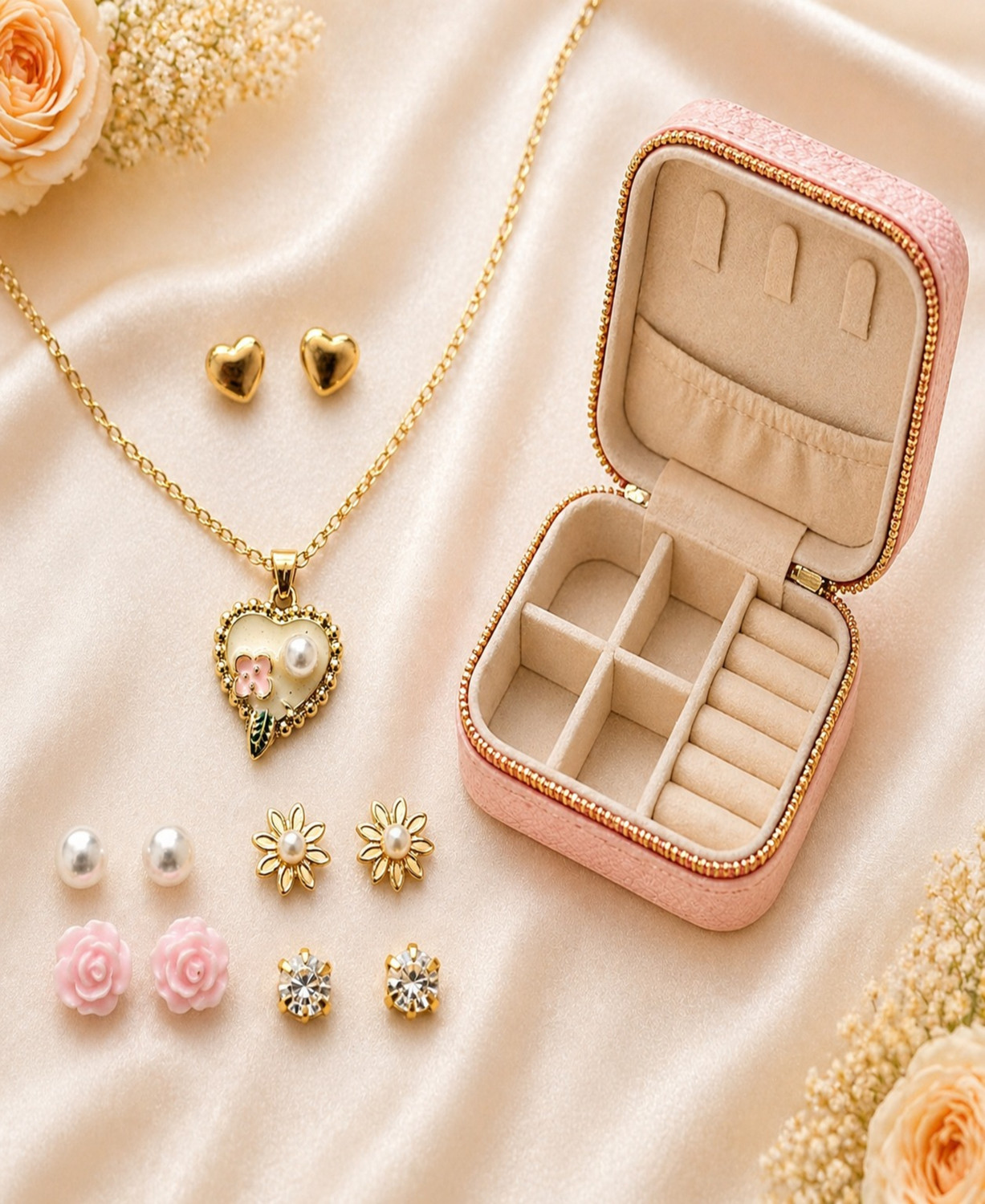 Image of RRSaless Brass Gold-plated Gold Jewel Set (Pack of 2)