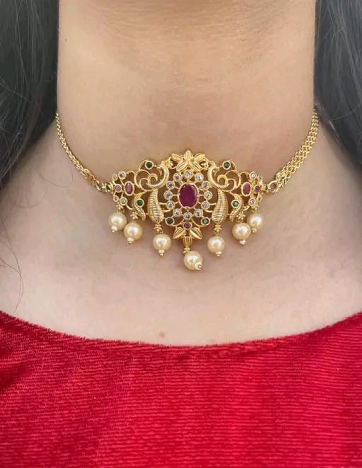 Image of RRSaless Brass Gold-plated Gold Jewel Set (Pack of 2)