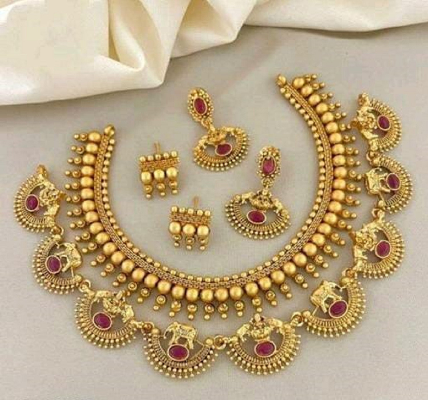 Image of RRSaless Brass Gold-plated Gold Jewel Set (Pack of 2)