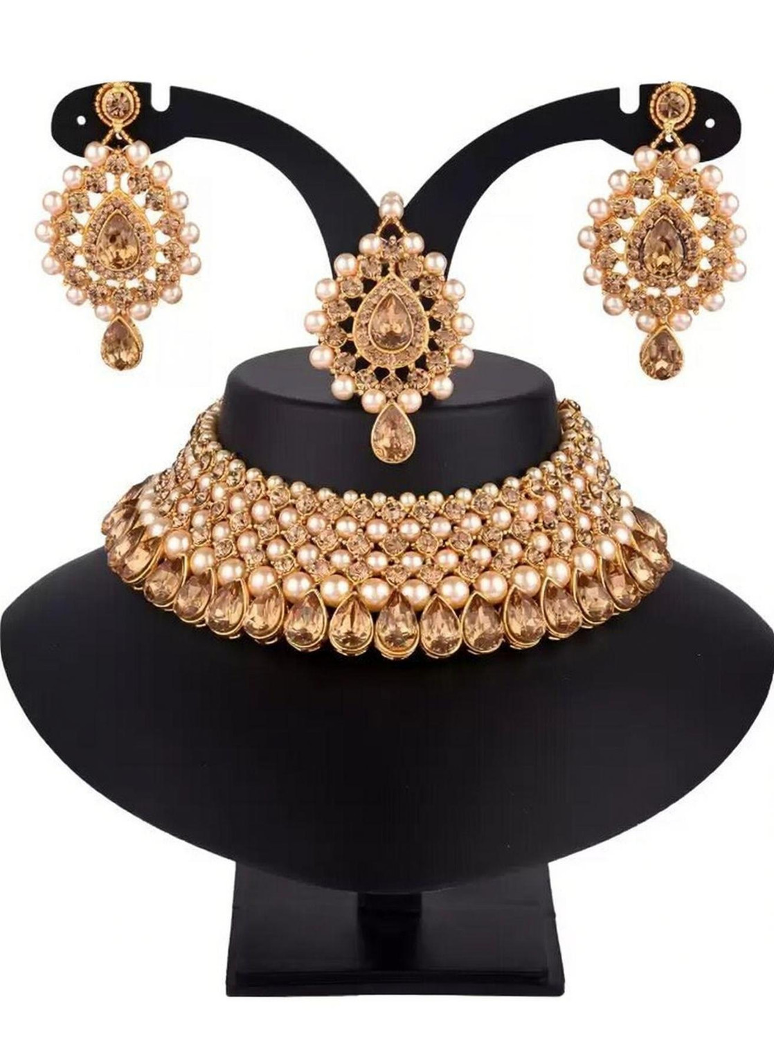 Image of RRSaless Brass Gold-plated Gold Jewel Set (Pack of 2)