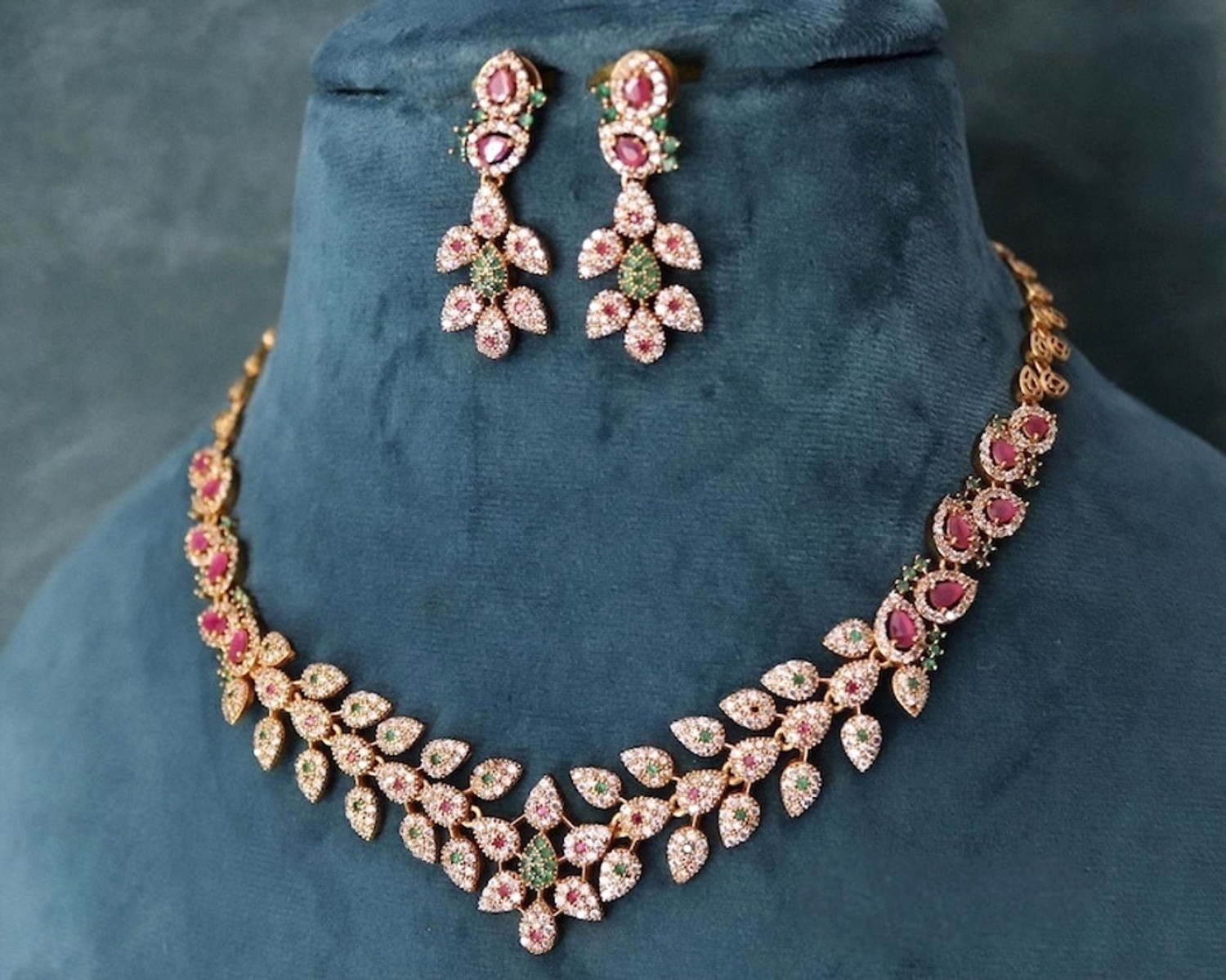 Image of Kalika Brass Gold-plated Gold Jewel Set (Pack of 1)