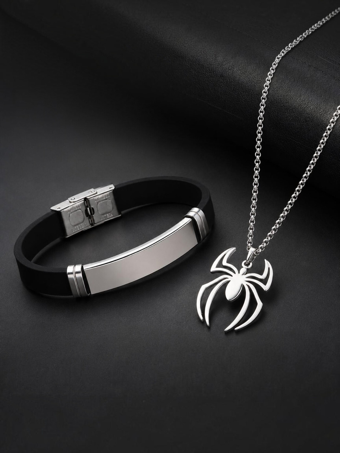 kazare Alloy Rhodium Black, Silver Jewel Set (Pack of 2) - Image 1