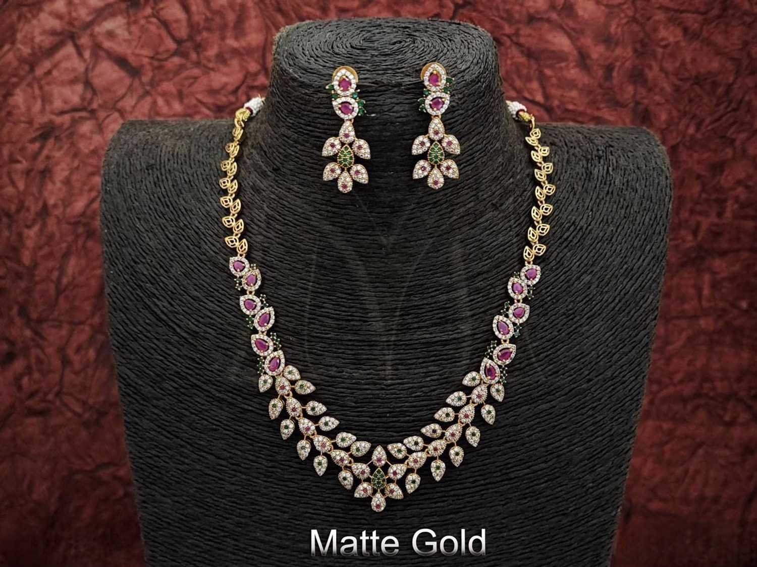 Image of Kalika Brass Gold-plated Gold Jewel Set (Pack of 1)