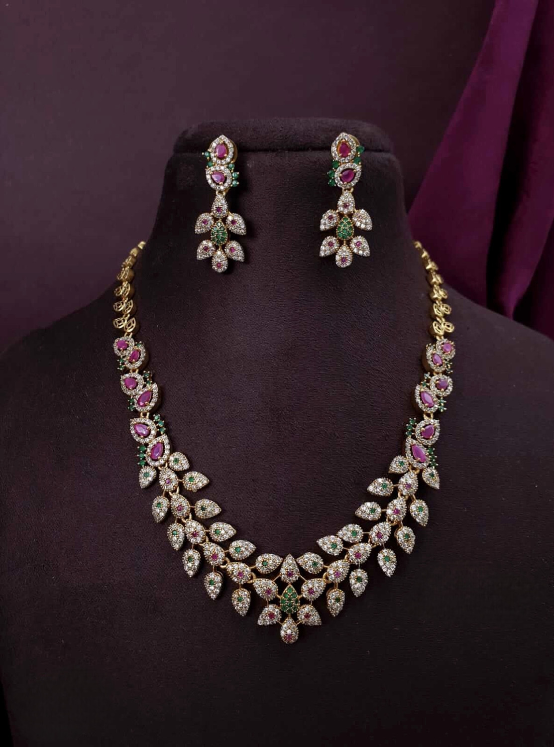 Image of Kalika Brass Gold-plated Gold Jewel Set (Pack of 1)