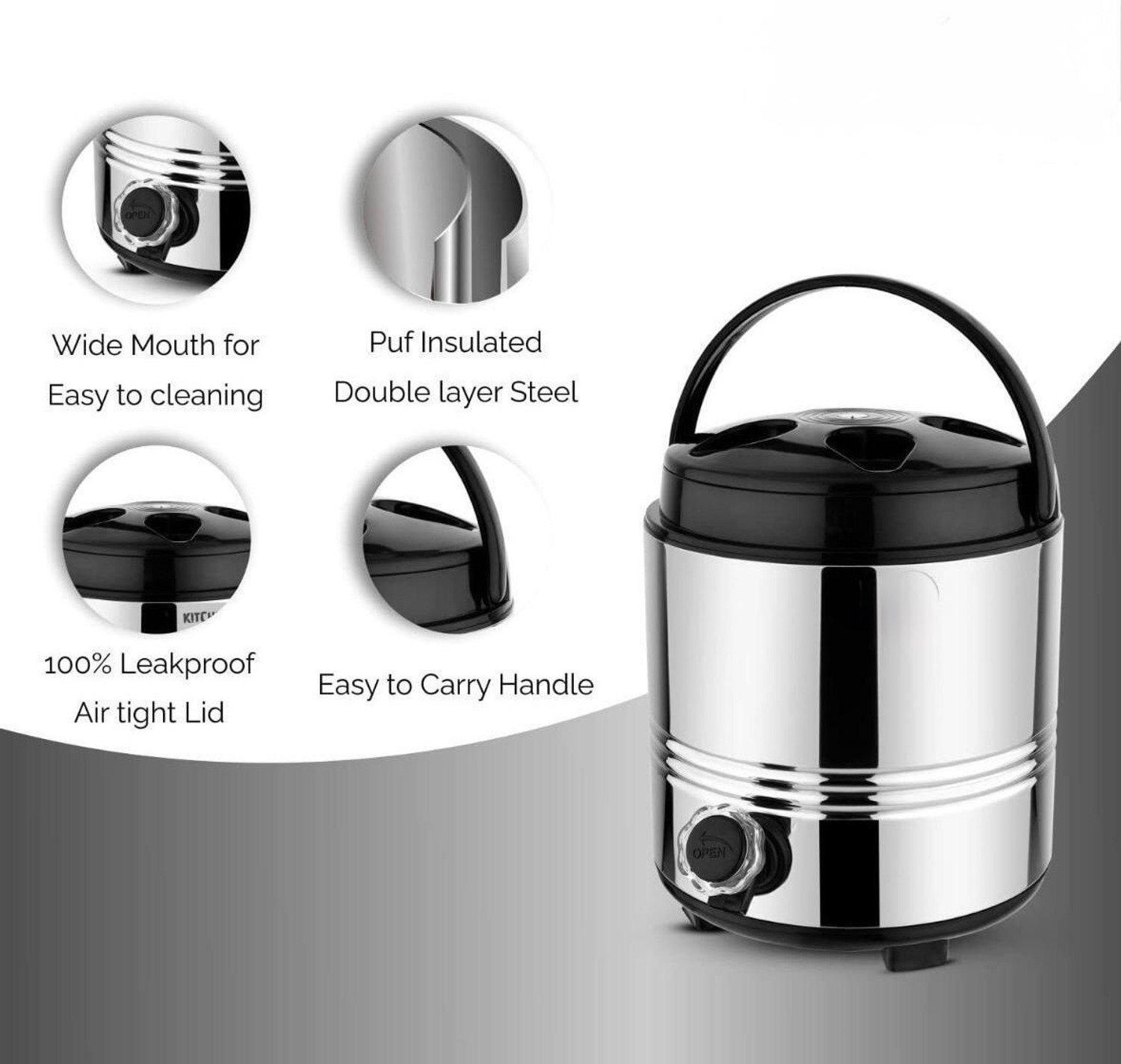 Image of shri balaji bartan 8 L Stainless Steel Table Top Manual Water Dispenser