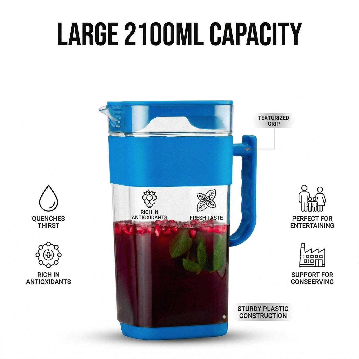 Image of DARK CLOUD 2.1 L Plastic Water Jug