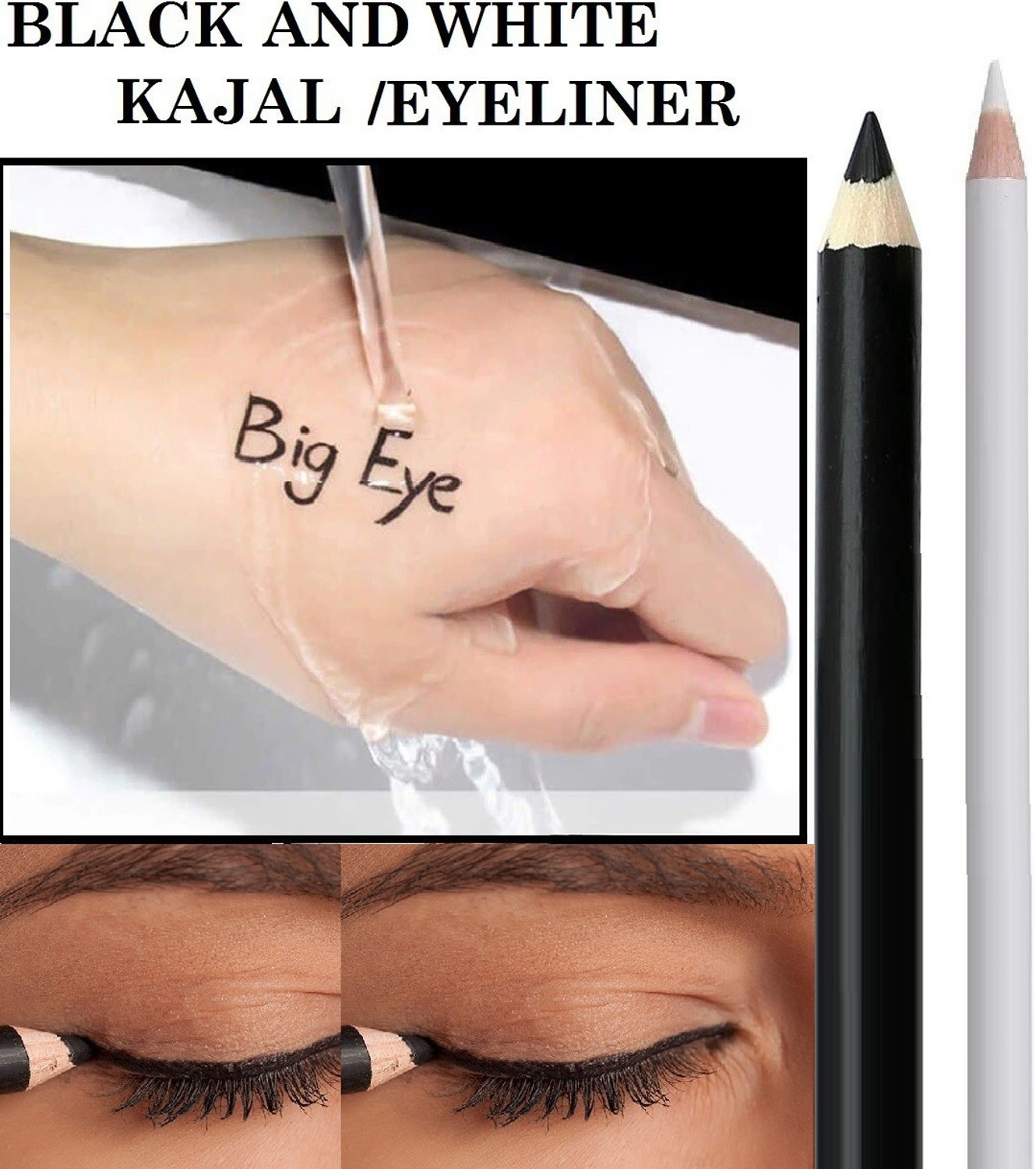 Image of MARS Highly pigmented smudge proof With Free Sharpner Kajal Black and White (Shade-03, Shade-04, 2.8 g)