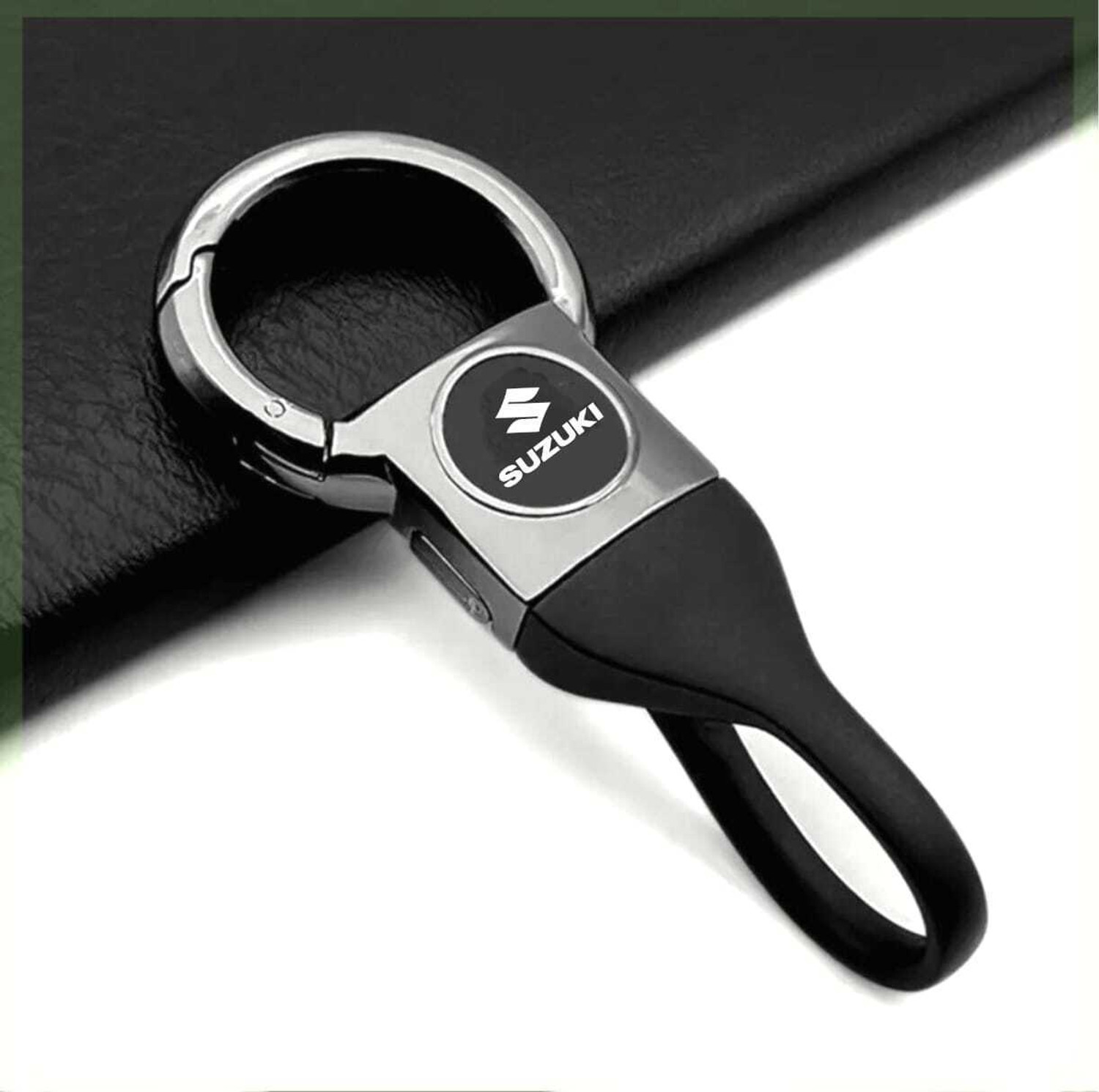 Image of STORITE Premium Metal Keychain with Carabiner Clip for Car, Bike,Home Key (Black & Gold) Key Chain