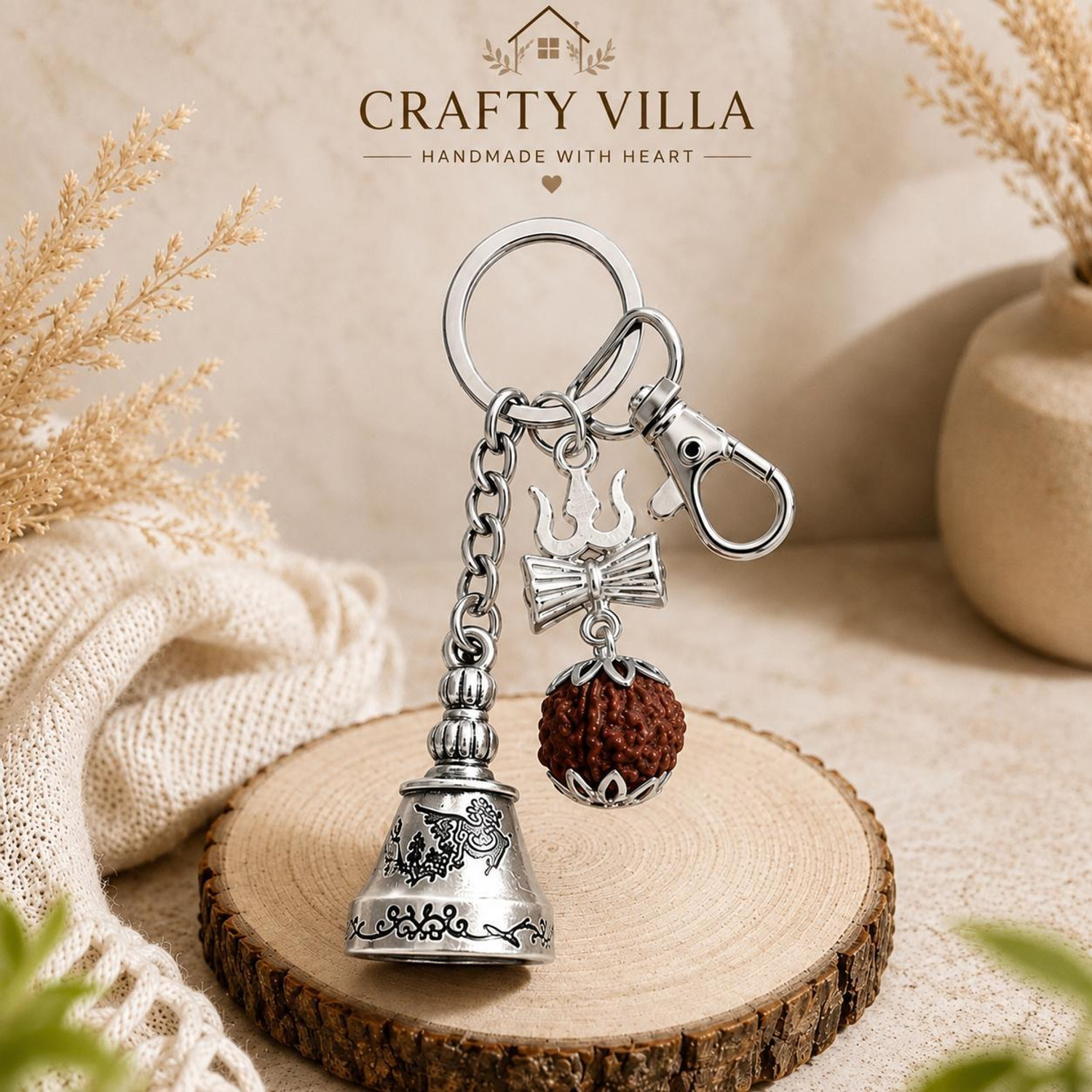 Crafty Villa Tibetan Bell Keychain - Image 1