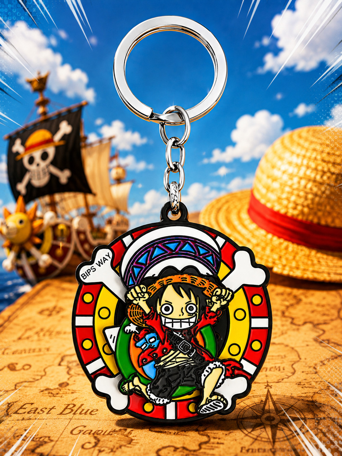 World Gift Mart One Piece Luffy Spinner Keychain - Image 6
