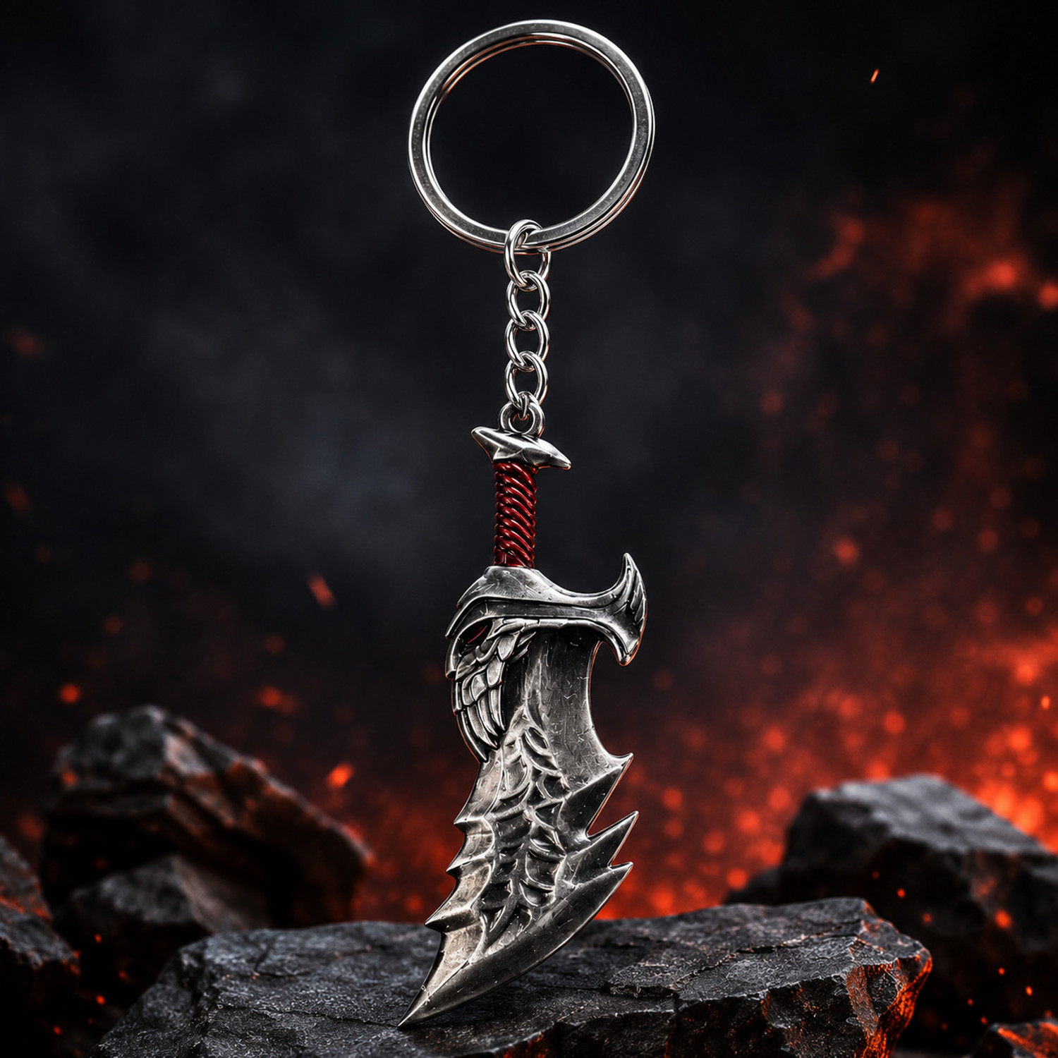 Anixim God of War Fantasy Sword Metal Keychain - Image 1