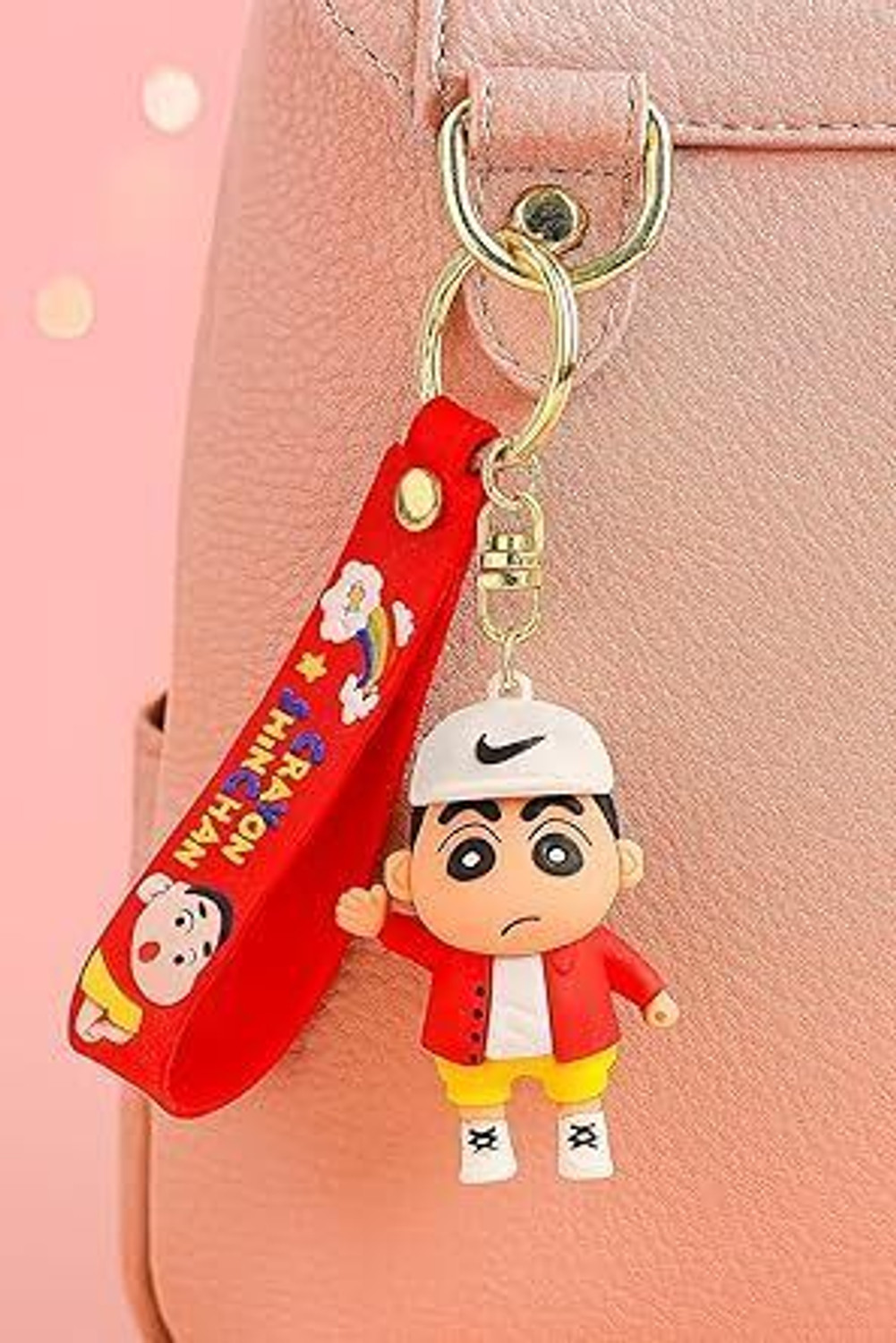 Image of World Gift Mart Shinchan Keychain with Premium PVC Strap| Stylish Bag Charm for Shinchan Fans Key Chain