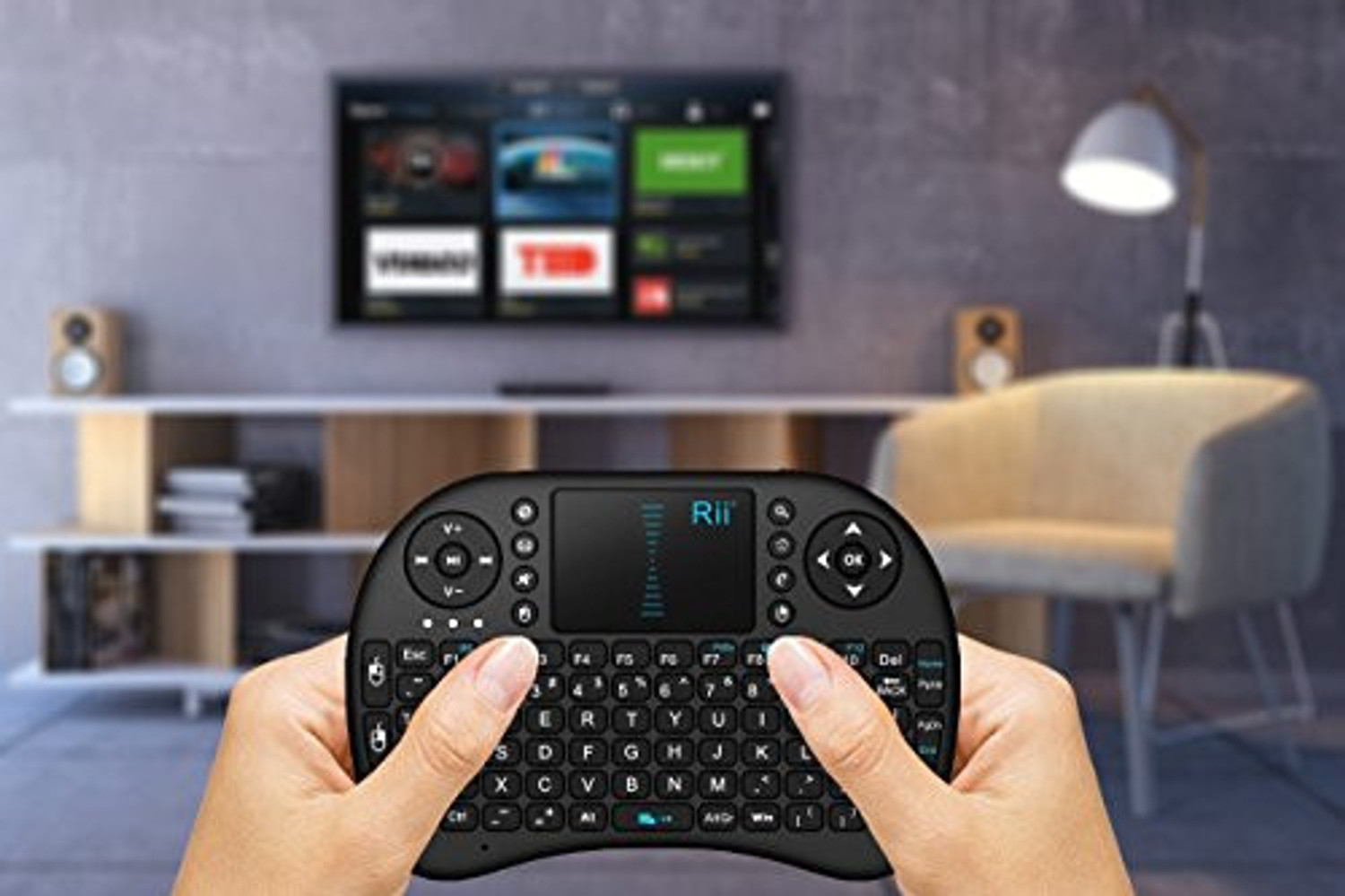 Image of DAKSHWAY Mini Wireless Keyboard Touchpad Mouse Combo BK2610 Bluetooth Handheld Laptop Keyboard Compatible with Laptop (Multicolor)