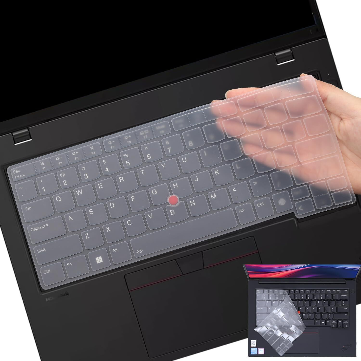 Image of RAYA Keyboard Protector Silicone Skin Cover for Dell Inspiron 3501 & Dell Inspiron 15 5000 / 5584 / 5590 / 5593 / 5598 / 5508 / 5501, 15.6 inch & 17.3 inch Dell Inspiron 15 7000 / 7590 / 7591 Laptops Dell Inspiron series 3501, 2020 & 2019 15.6 inch Dell Inspiron 15 5584 5590 5593 5594 5598 5501 5505 5508 7590 7591, 17.3 inch Dell Inspiron 15 17 7000 7790 7791, Dell Vostro 5590 7590 7500 Laptop Keyboard Protective Skin (US Layout) Keyboard Skin (Black)