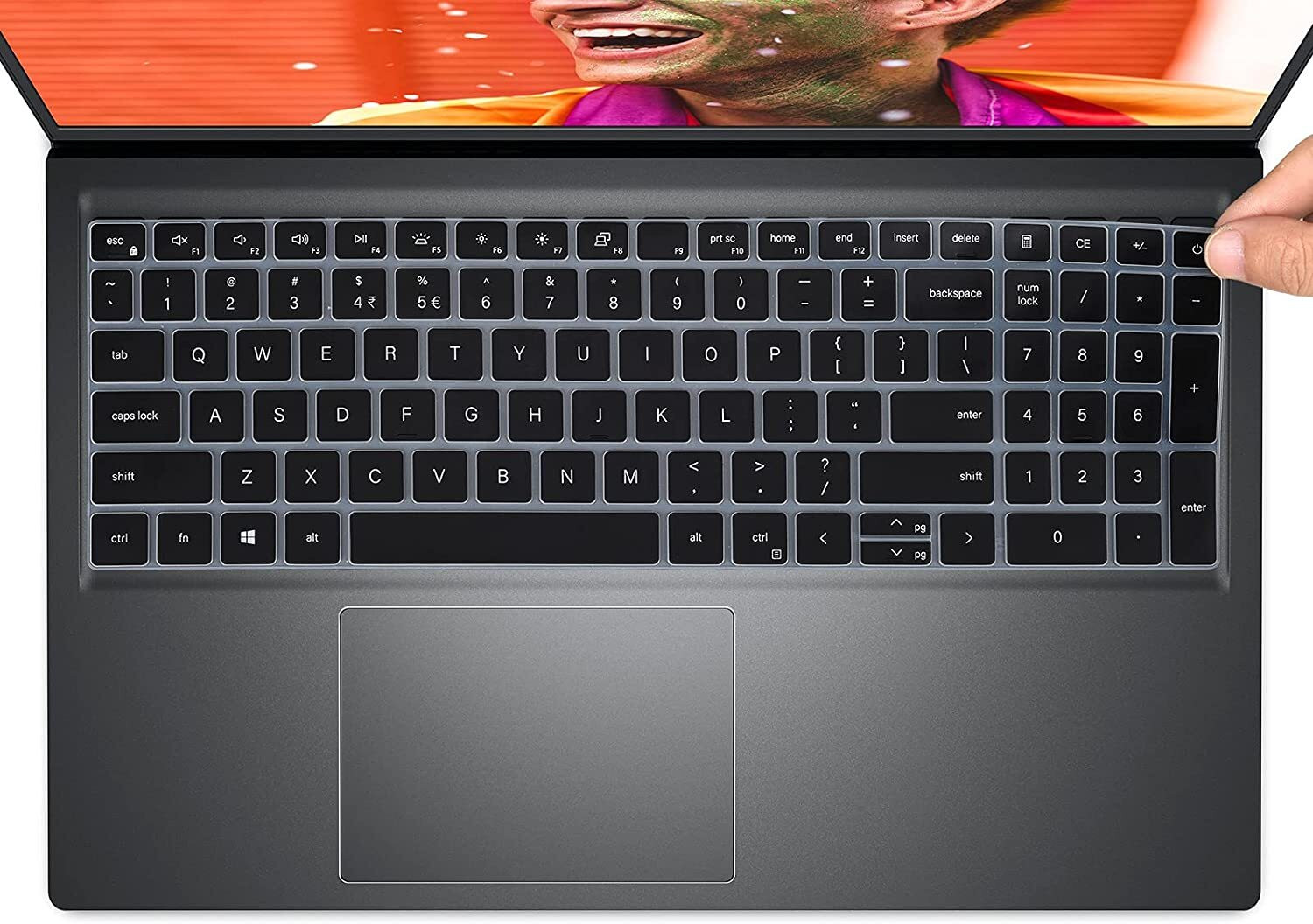 Image of RAYA Keyboard Protector Silicone Skin Cover for Dell Inspiron 3501 & Dell Inspiron 15 5000 / 5584 / 5590 / 5593 / 5598 / 5508 / 5501, 15.6 inch & 17.3 inch Dell Inspiron 15 7000 / 7590 / 7591 Laptops Dell Inspiron series 3501, 2020 & 2019 15.6 inch Dell Inspiron 15 5584 5590 5593 5594 5598 5501 5505 5508 7590 7591, 17.3 inch Dell Inspiron 15 17 7000 7790 7791, Dell Vostro 5590 7590 7500 Laptop Keyboard Protective Skin (US Layout) Keyboard Skin (Black)