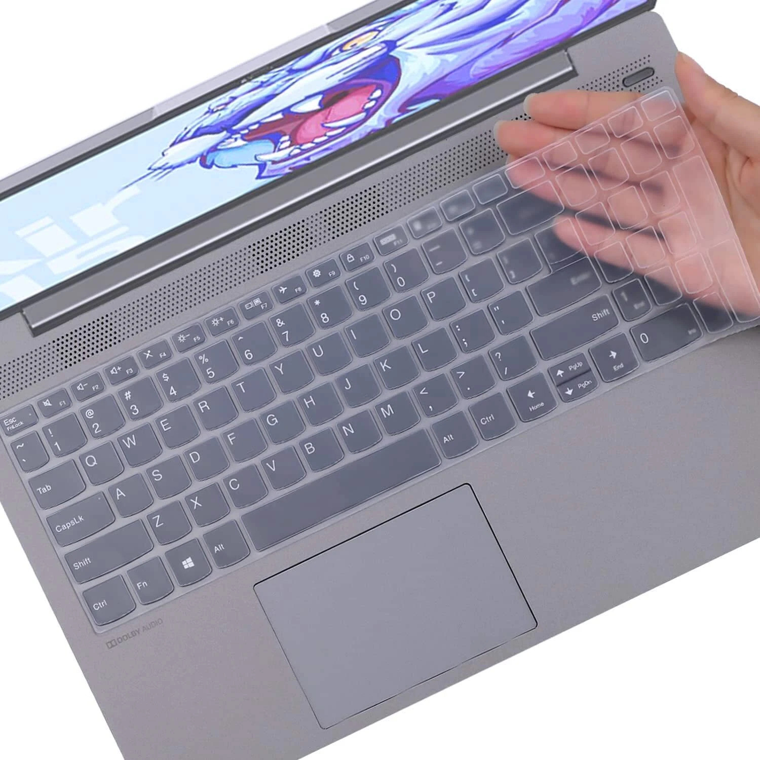 Image of RAYA Keyboard Protector Silicone Skin Cover for Dell Inspiron 3501 & Dell Inspiron 15 5000 / 5584 / 5590 / 5593 / 5598 / 5508 / 5501, 15.6 inch & 17.3 inch Dell Inspiron 15 7000 / 7590 / 7591 Laptops Dell Inspiron series 3501, 2020 & 2019 15.6 inch Dell Inspiron 15 5584 5590 5593 5594 5598 5501 5505 5508 7590 7591, 17.3 inch Dell Inspiron 15 17 7000 7790 7791, Dell Vostro 5590 7590 7500 Laptop Keyboard Protective Skin (US Layout) Keyboard Skin (Black)