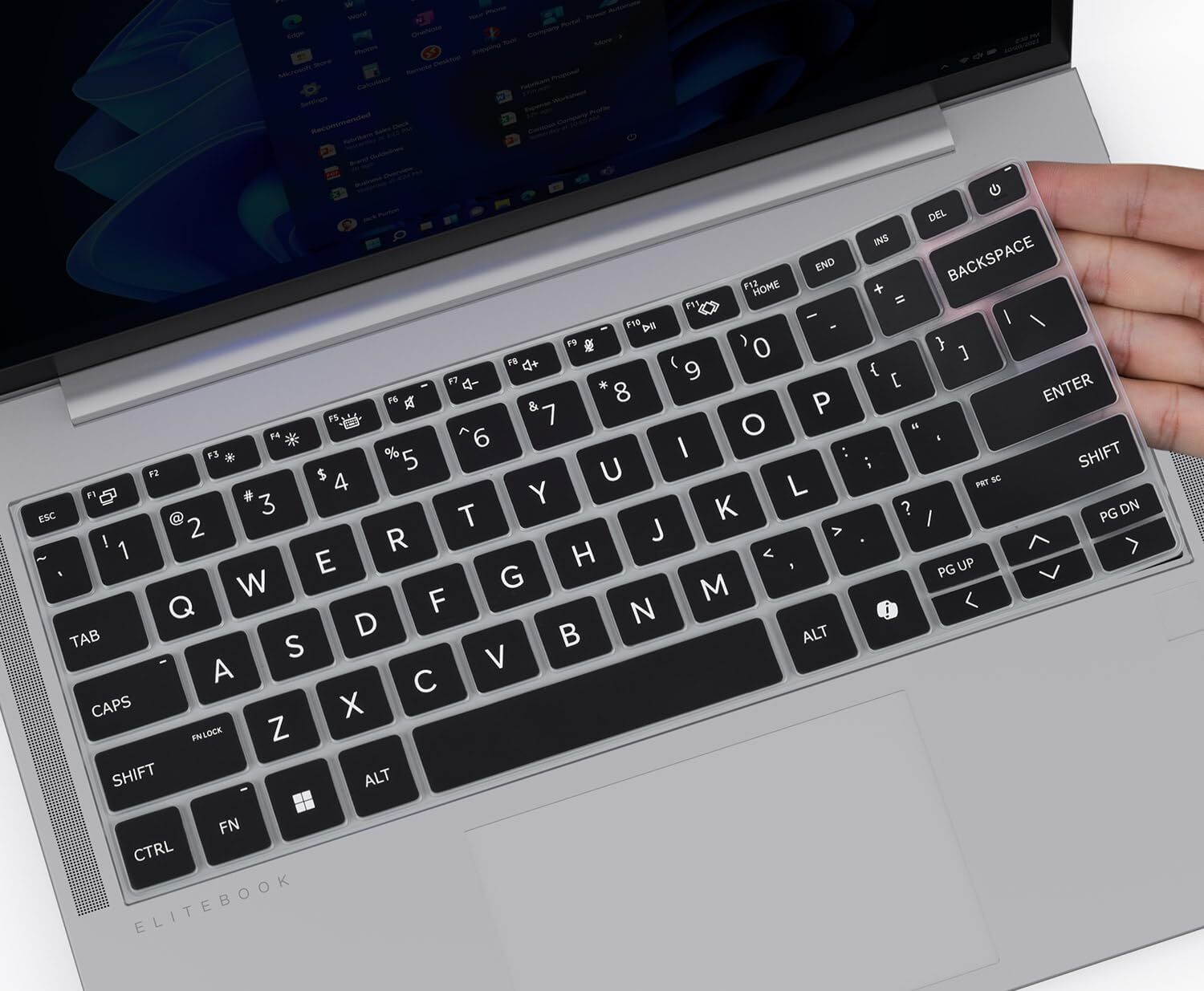 Image of RAYA Keyboard Protector Silicone Skin Cover for Dell Inspiron 3501 & Dell Inspiron 15 5000 / 5584 / 5590 / 5593 / 5598 / 5508 / 5501, 15.6 inch & 17.3 inch Dell Inspiron 15 7000 / 7590 / 7591 Laptops Dell Inspiron series 3501, 2020 & 2019 15.6 inch Dell Inspiron 15 5584 5590 5593 5594 5598 5501 5505 5508 7590 7591, 17.3 inch Dell Inspiron 15 17 7000 7790 7791, Dell Vostro 5590 7590 7500 Laptop Keyboard Protective Skin (US Layout) Keyboard Skin (Black)