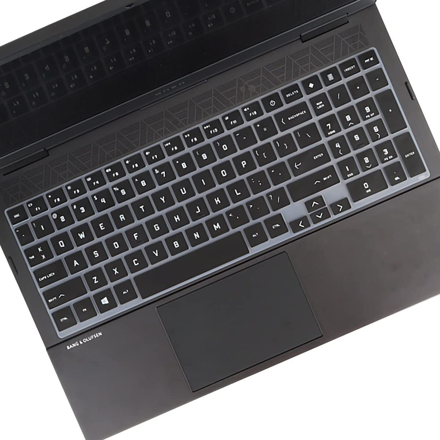 Image of RAYA Keyboard Protector Silicone Skin Cover for Dell Inspiron 3501 & Dell Inspiron 15 5000 / 5584 / 5590 / 5593 / 5598 / 5508 / 5501, 15.6 inch & 17.3 inch Dell Inspiron 15 7000 / 7590 / 7591 Laptops Dell Inspiron series 3501, 2020 & 2019 15.6 inch Dell Inspiron 15 5584 5590 5593 5594 5598 5501 5505 5508 7590 7591, 17.3 inch Dell Inspiron 15 17 7000 7790 7791, Dell Vostro 5590 7590 7500 Laptop Keyboard Protective Skin (US Layout) Keyboard Skin (Black)