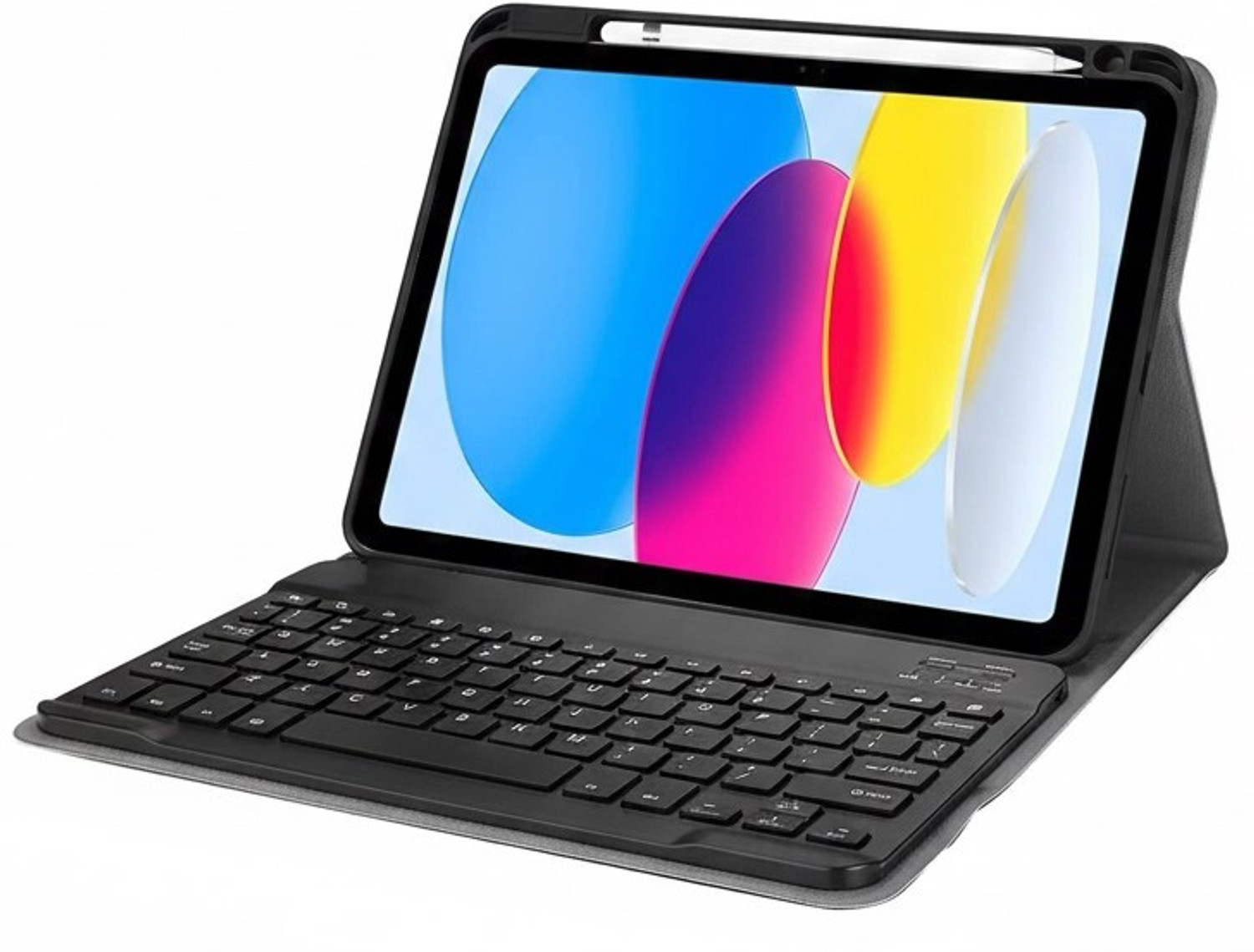Image of ROQ Ultraslim Bluetooth, Wireless Handheld Tablet Keyboard Compatible with Desktop, Laptop, Tablet, iPad, Mac (White)