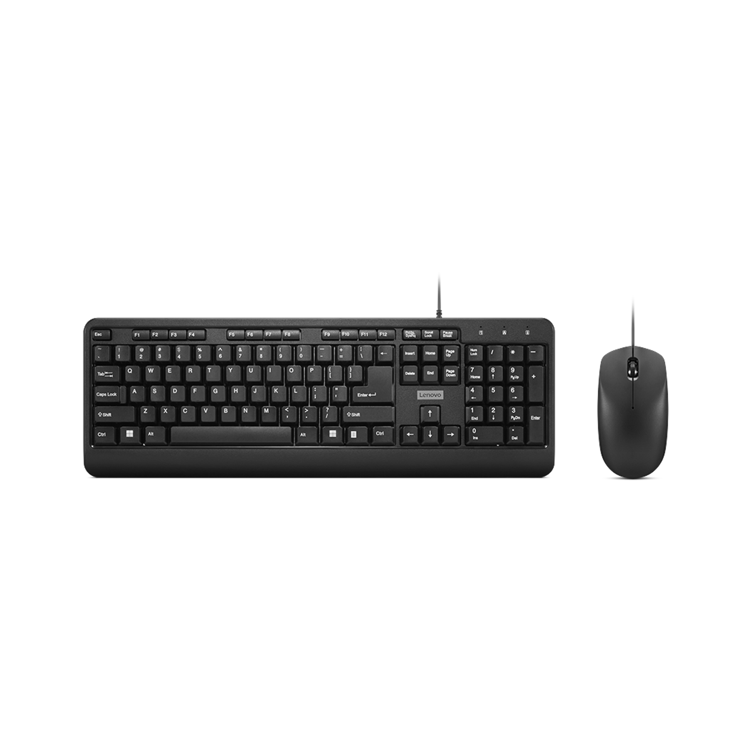 Lenovo KB MICE_BO 160 Wired Combo Wired USB Standard Laptop Keyboard Compatible with Desktop, Laptop, Mac with 1600 DPI Optical Mouse, USB-A Wired Connection, 104 Keys Layout, Waterproof Exoskeleton Design, Non-Slip Scroll Wheel, 1.5m Cable - Lenovo : Flipkart.com