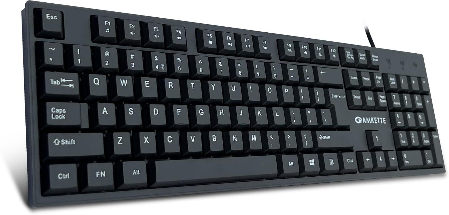 AMKETTE Lexus Neo, Spill-Resistant Design, UV-Coated, Long-Lasting, Anti-Fade Keys Wired USB Standard Desktop Keyboard Compatible with Desktop, Laptop - AMKETTE : Flipkart.com