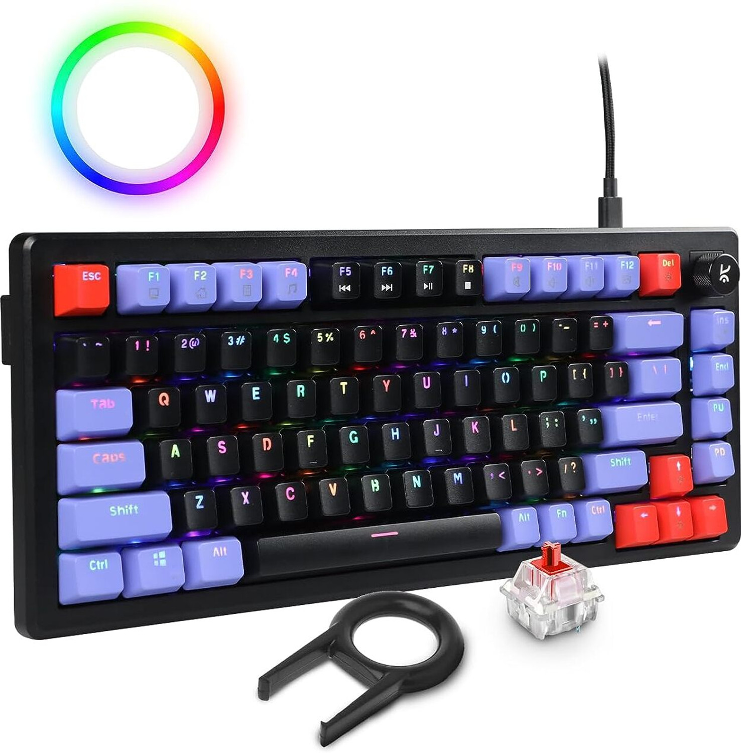 Kreo Hive RGB Gaming Mechanical Keyboard, RGB Keyboards, Braided Cable, Led Wired USB Tenkeyless Gaming Keyboard Compatible with Desktop, Laptop, Mac - Kreo : Flipkart.com