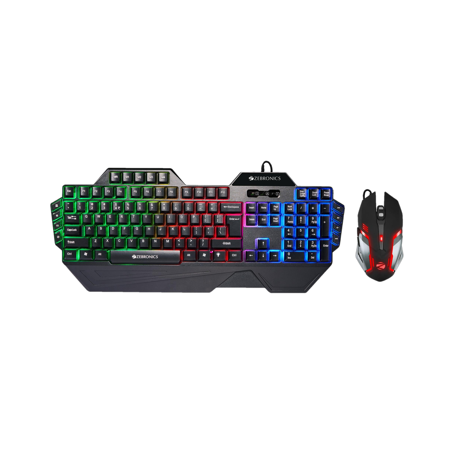 Image of Aula T102 Membrane Gaming Keyboard and Mouse Combo | Wired USB Standard Gaming Keyboard Compatible with Desktop, Laptop, Mac (Black Panel | Black Keycaps)